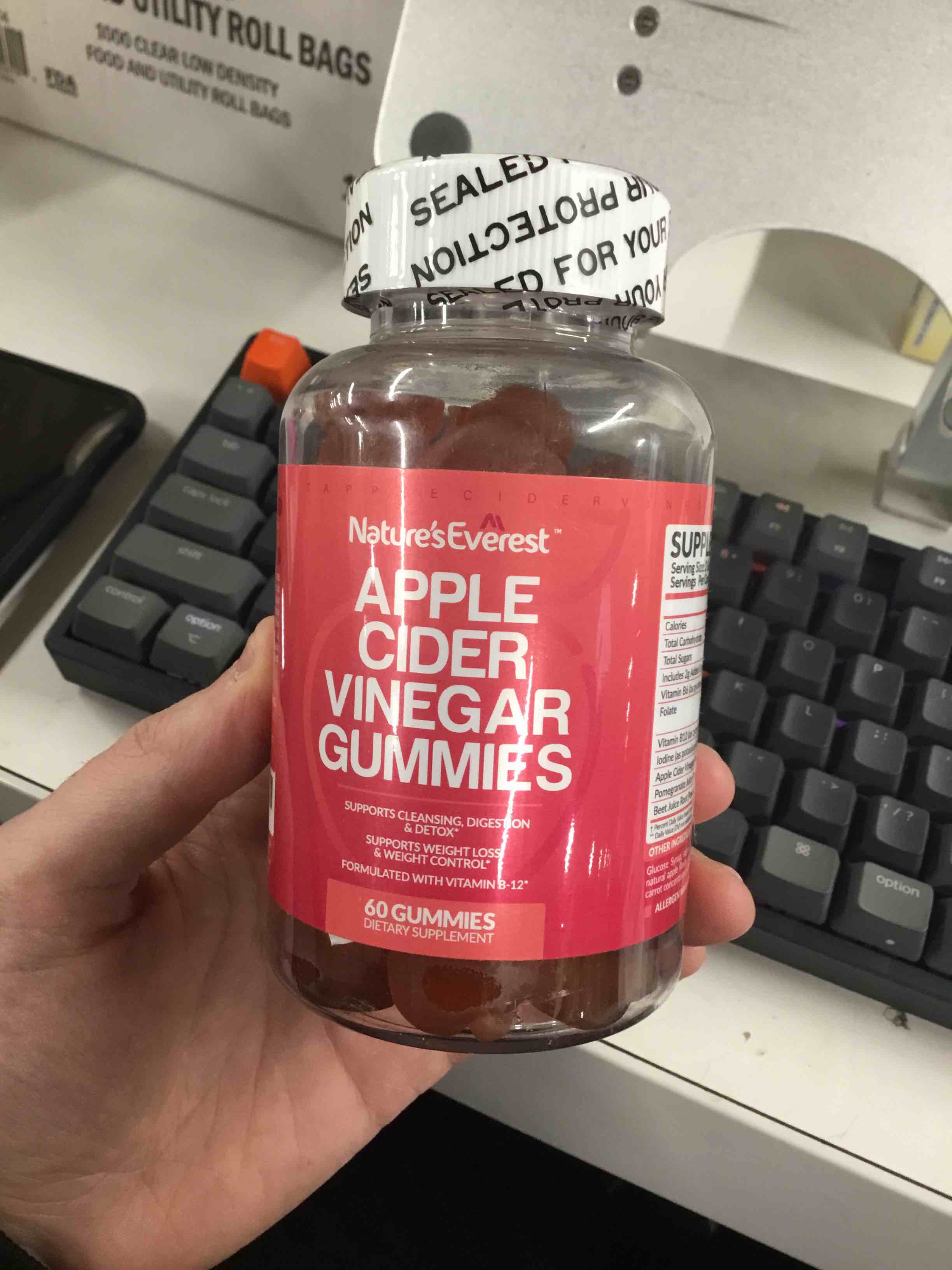 NATURES EVEREST APPLE CIDER VINEGAR GUMMIES 60CT