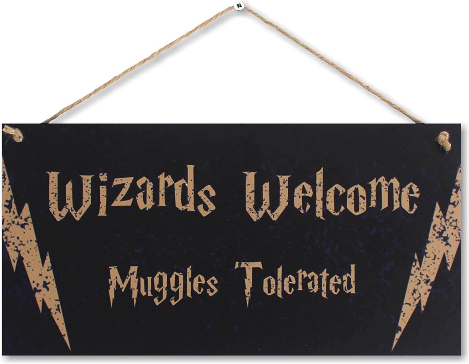 CARISPIBET Wizards Welcome Muggles Tolerated | Funny Decorative Sign, Home Signs, Welcome Sign, Wizardry 6" x 12''