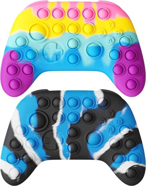 3D Pop Game Controller, 2PCS Pop Bubble Fidget Toys for Kids & Adults Stress Relief, Great Gift for Rewards Birthday Party