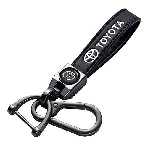 KEFFOR Genuine Leather Key Chain Suit for Avalon, Camry, Prius,Avalon Corolla RAV4 Highlander Keychain Keyring Family Present for Man and Woman,Accessories, 10