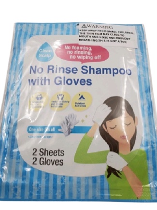 Waterless Foam Shampoo Wet Gloves
