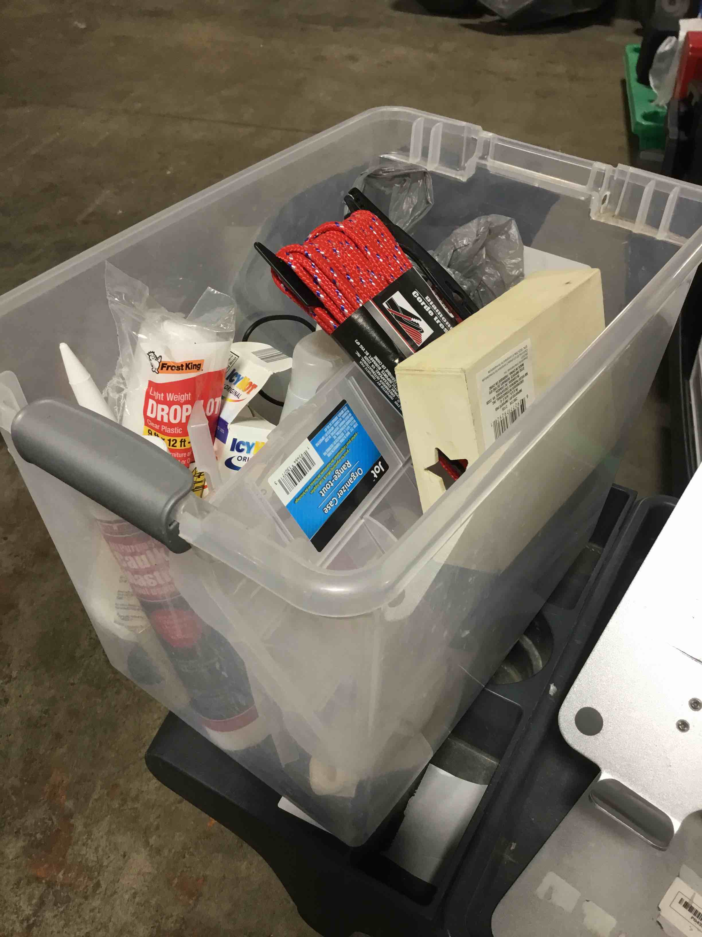 BIN OF ASSORTED ITEMS