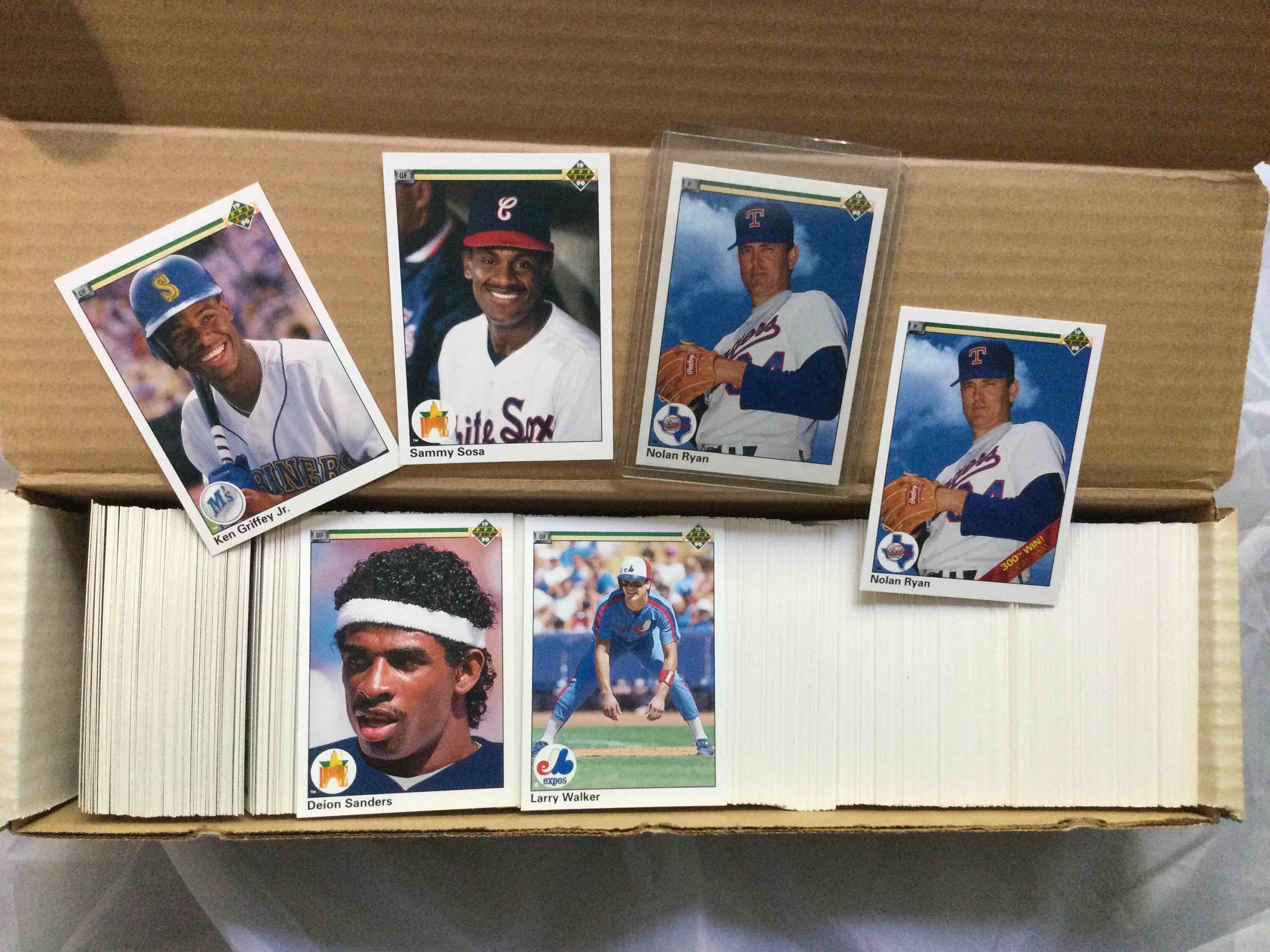 1990 Upper Deck Baseball Set - Includes Nolan Ryan “No Stripe” Error