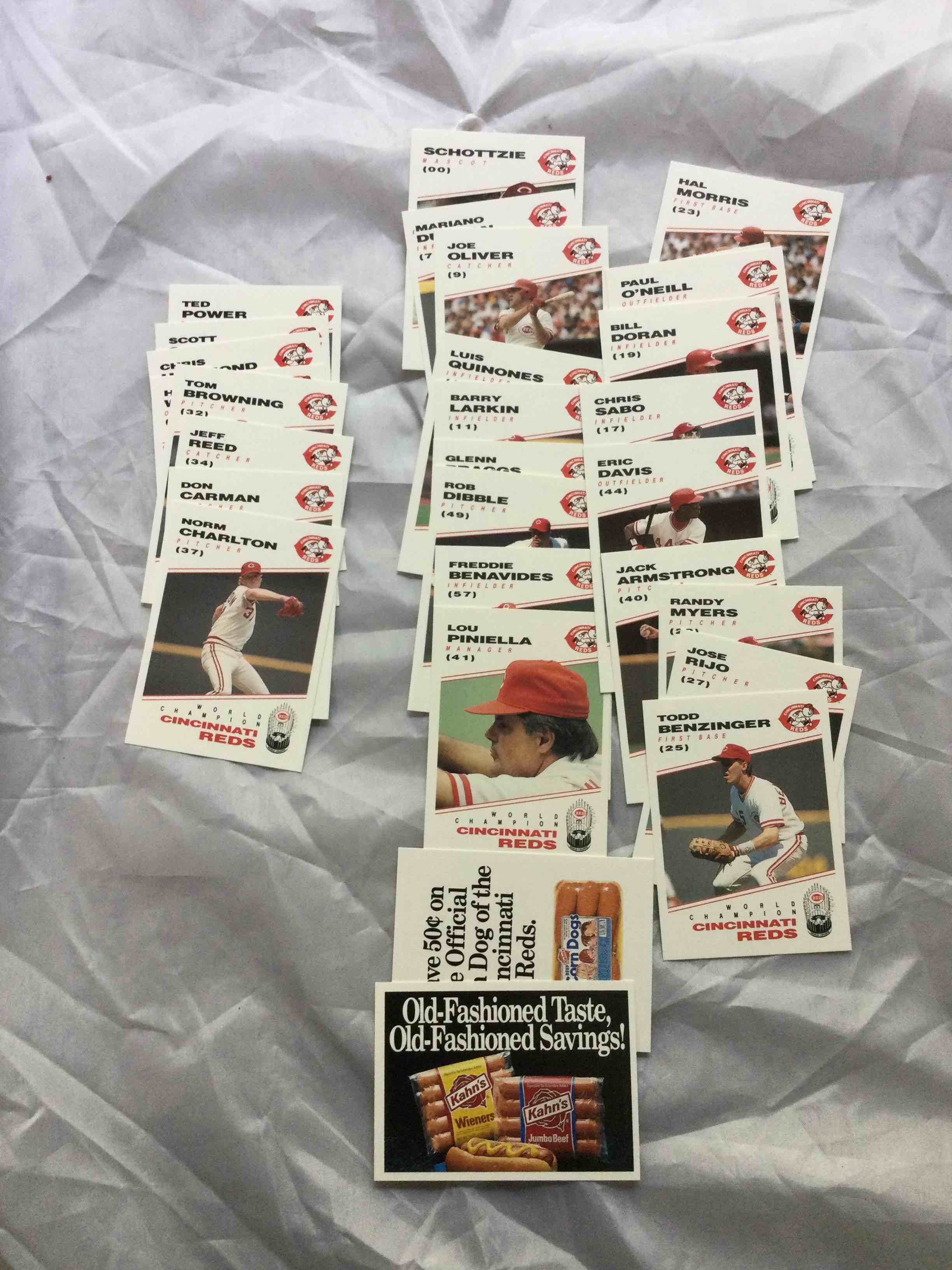 1991 Kahn’s “World Champion Cincinnati Reds