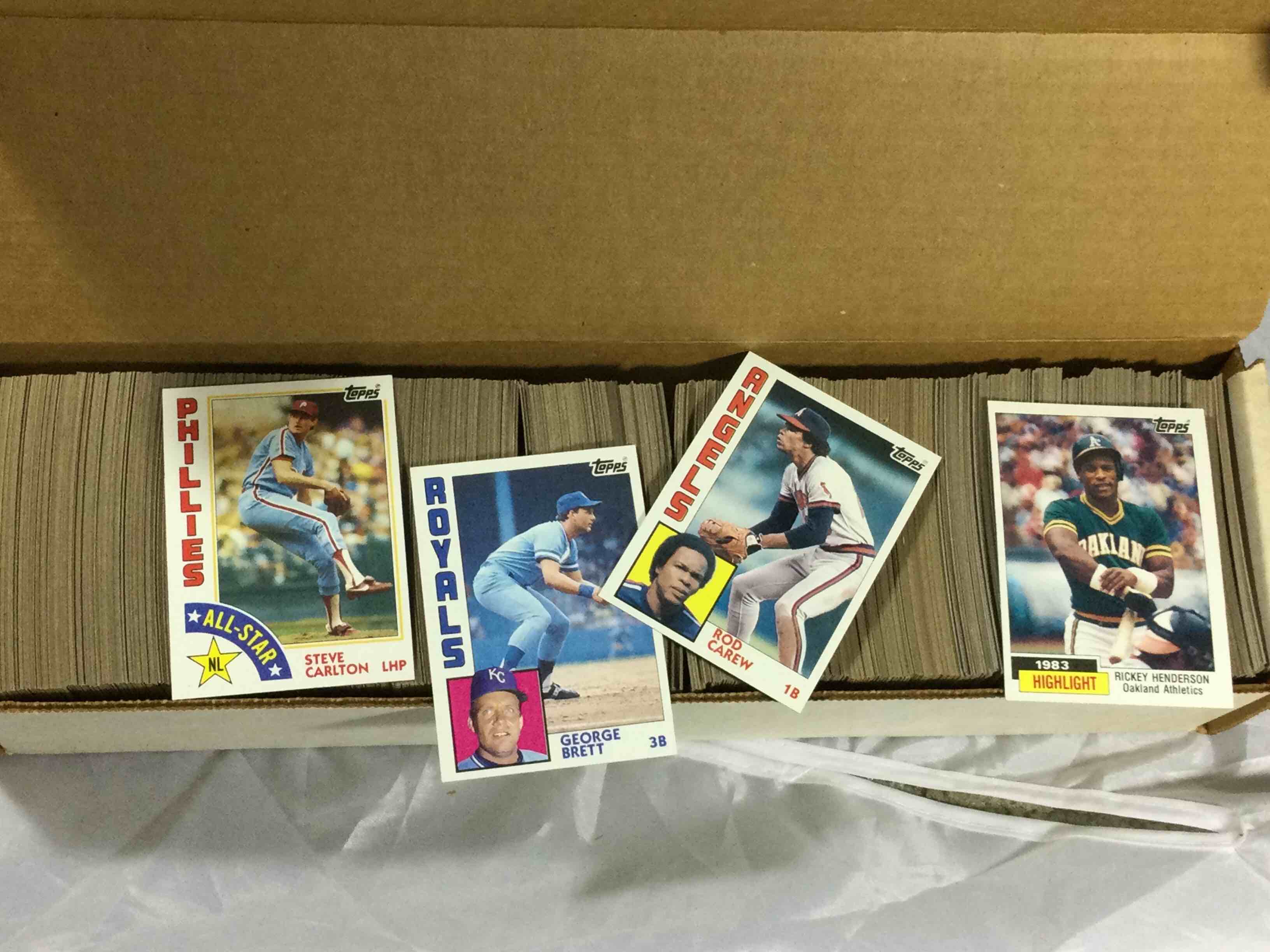 Box of 1984 Topps Baseball Cards - Over 700 Cards