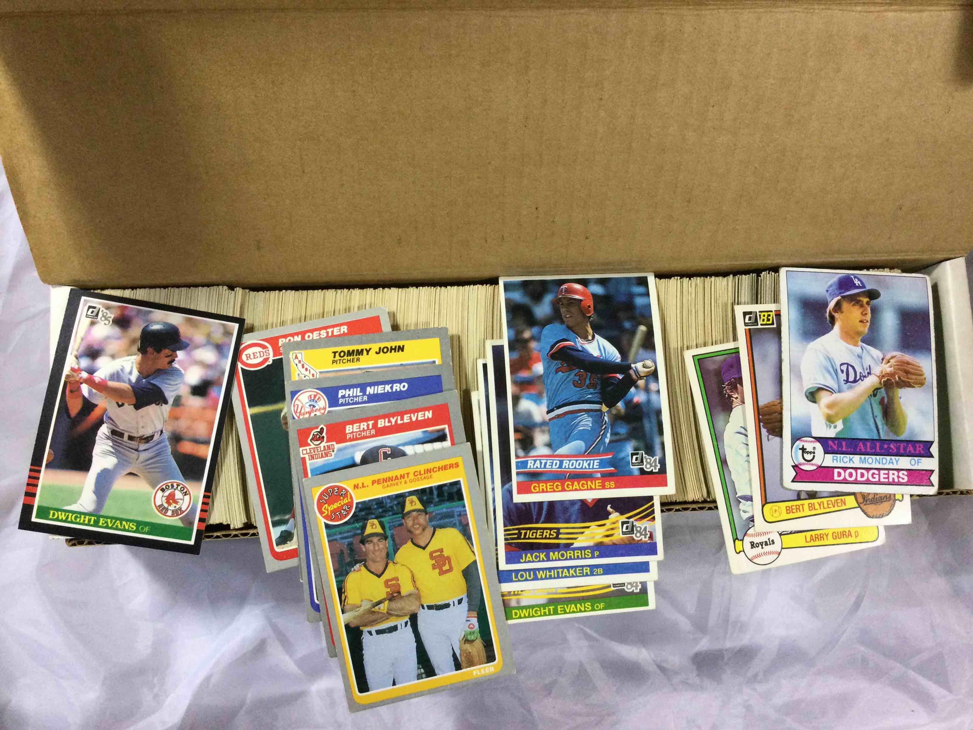 Box of Miscellaneous Vintage Baseball Cards