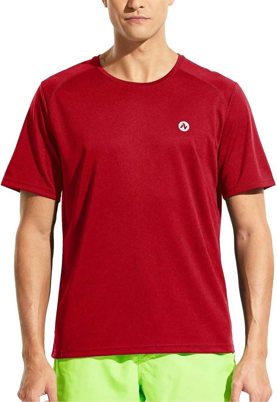 Nepest Short/Long Sleeve Workout T-Shirts for Men, Dry-Fit Moisture Wicking Performance Athletic Crewneck Gym Tee