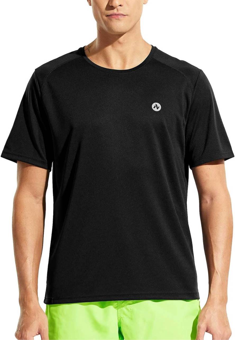 Nepest Short/Long Sleeve Workout T-Shirts for Men, Dry-Fit Moisture Wicking Performance Athletic Crewneck Gym Tee