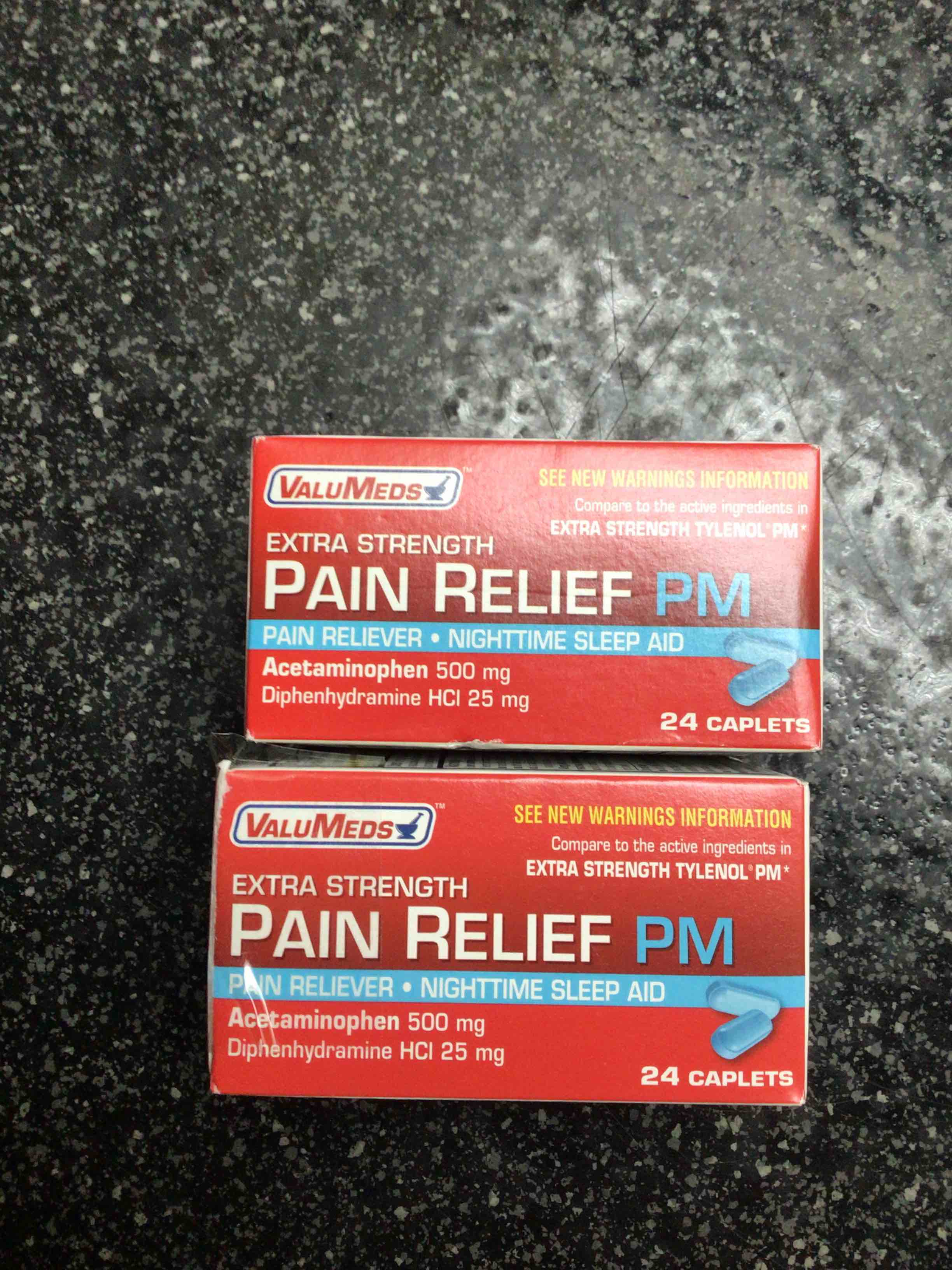 ValuMeds - Extra Strength - Pain Relief PM - 24 Caplets 