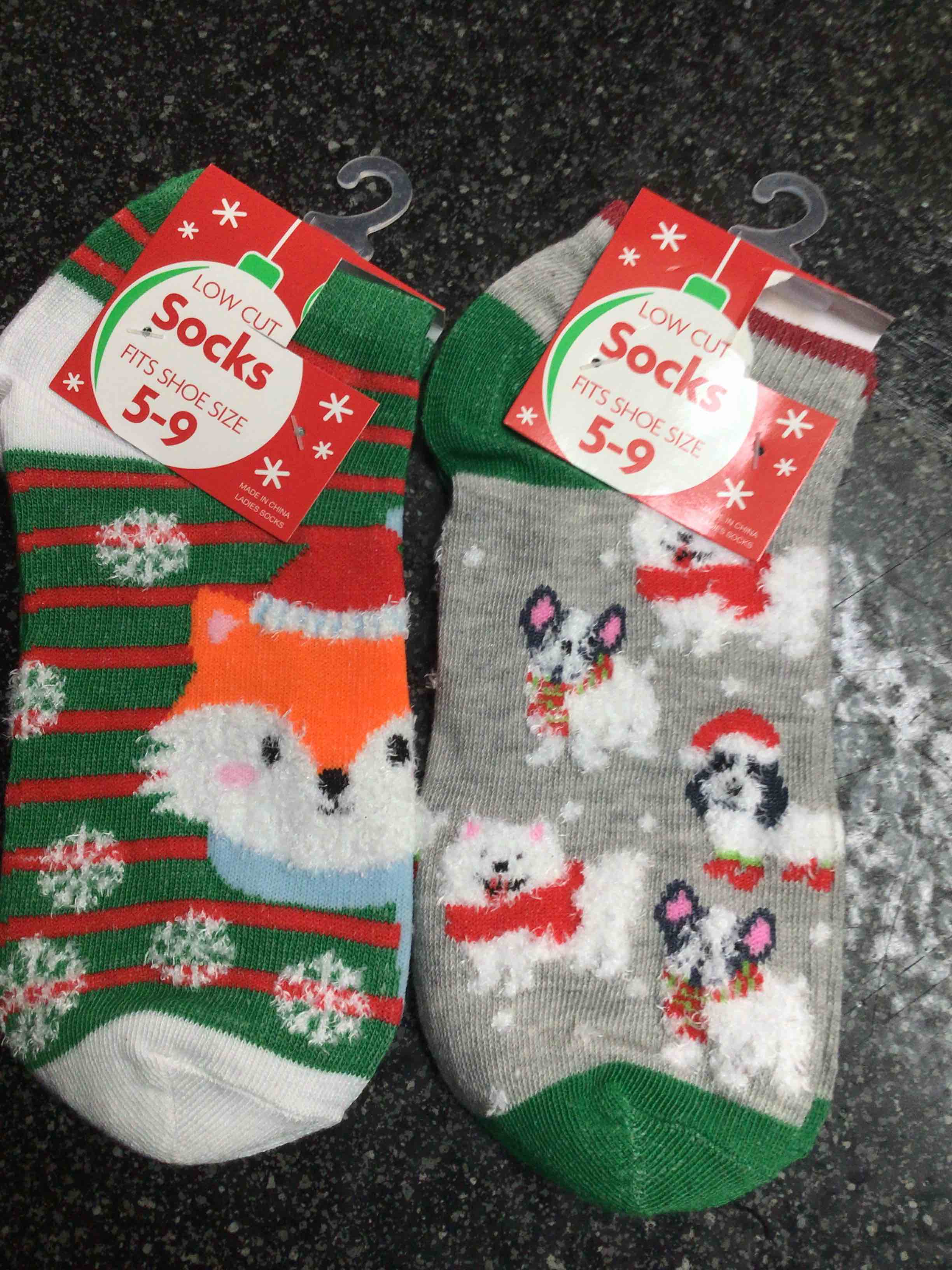 Socks - Low Cut - fits shoe size 5 - 9 