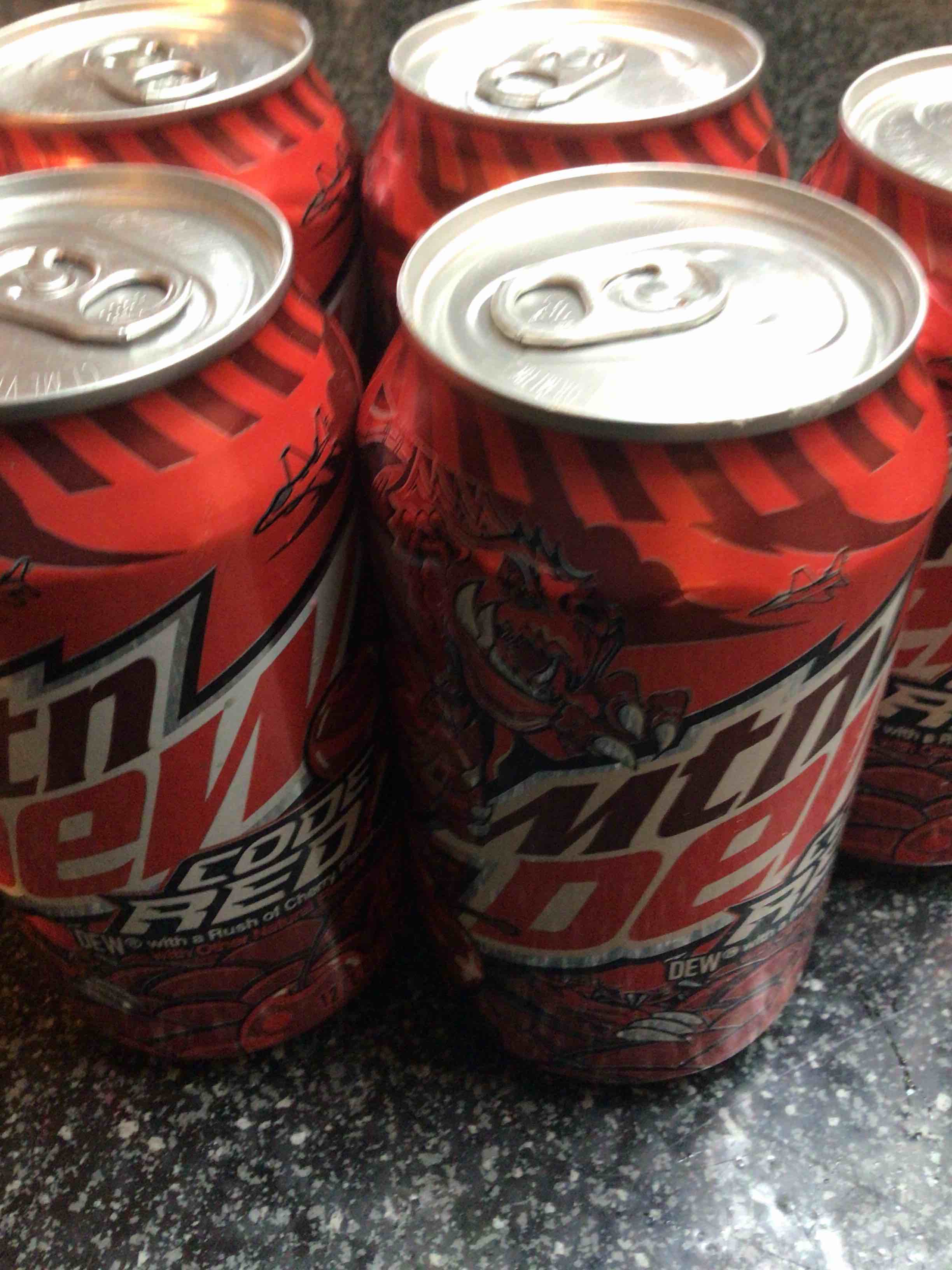 Mtn Dew - Code Red - 6 - 12oz Cans 
