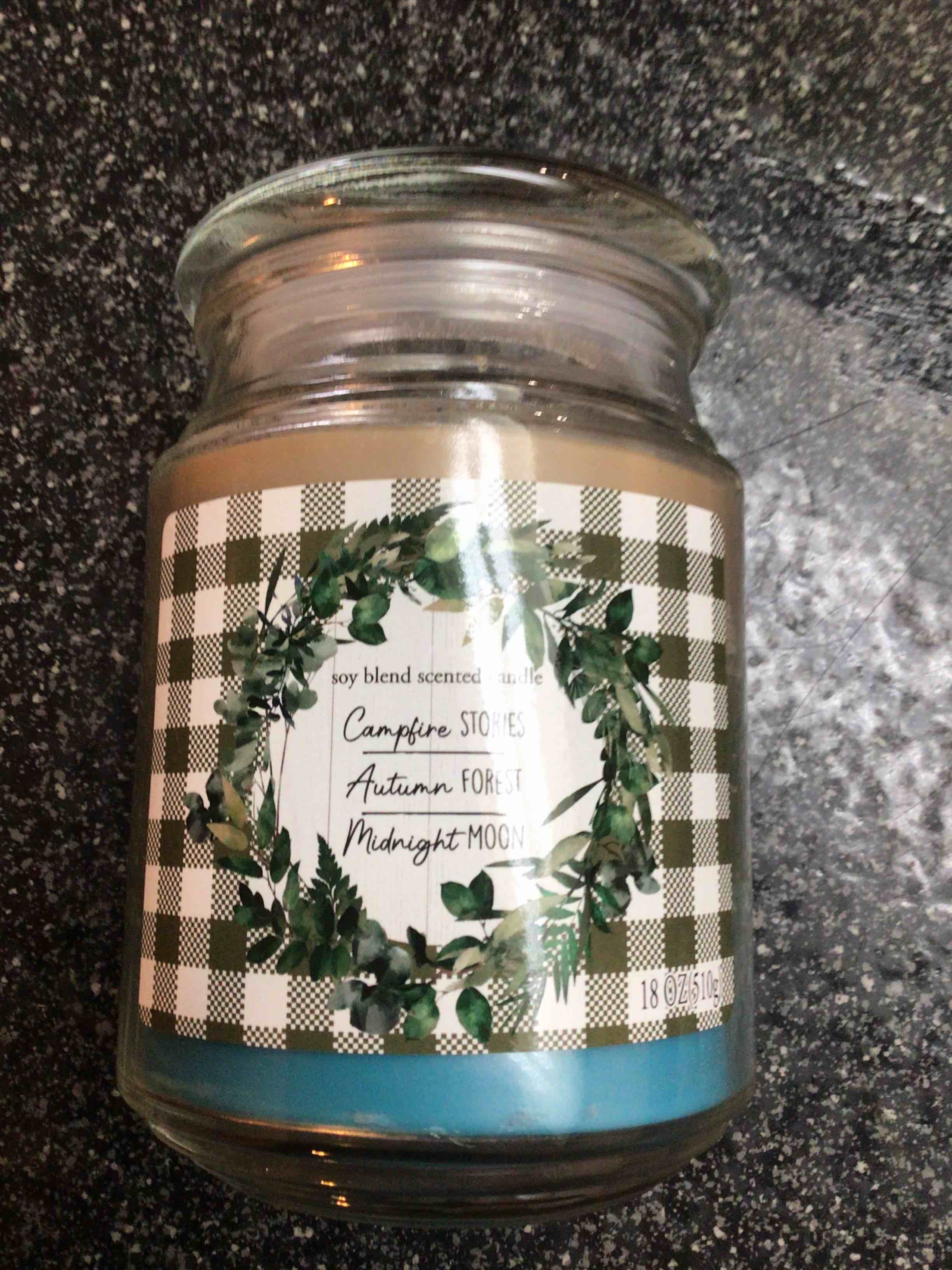 Large Soy Candle 18 oz - Triple Scent - Campfire/Stories - Autumn/Forest - Midnight/Moon