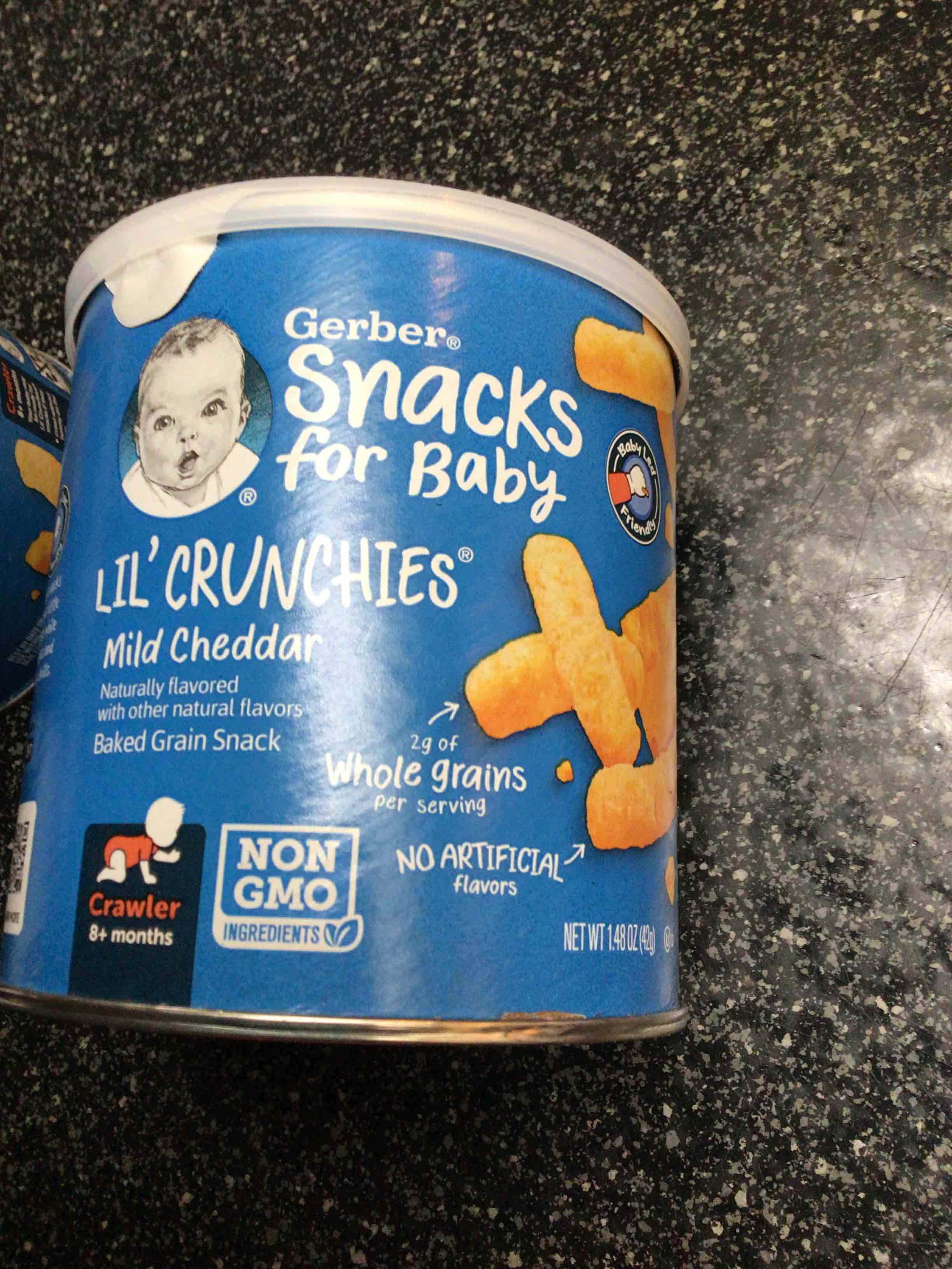 Gerber Graduates Lil Crunchies Cheddar Snack, 1.48 Ounce 