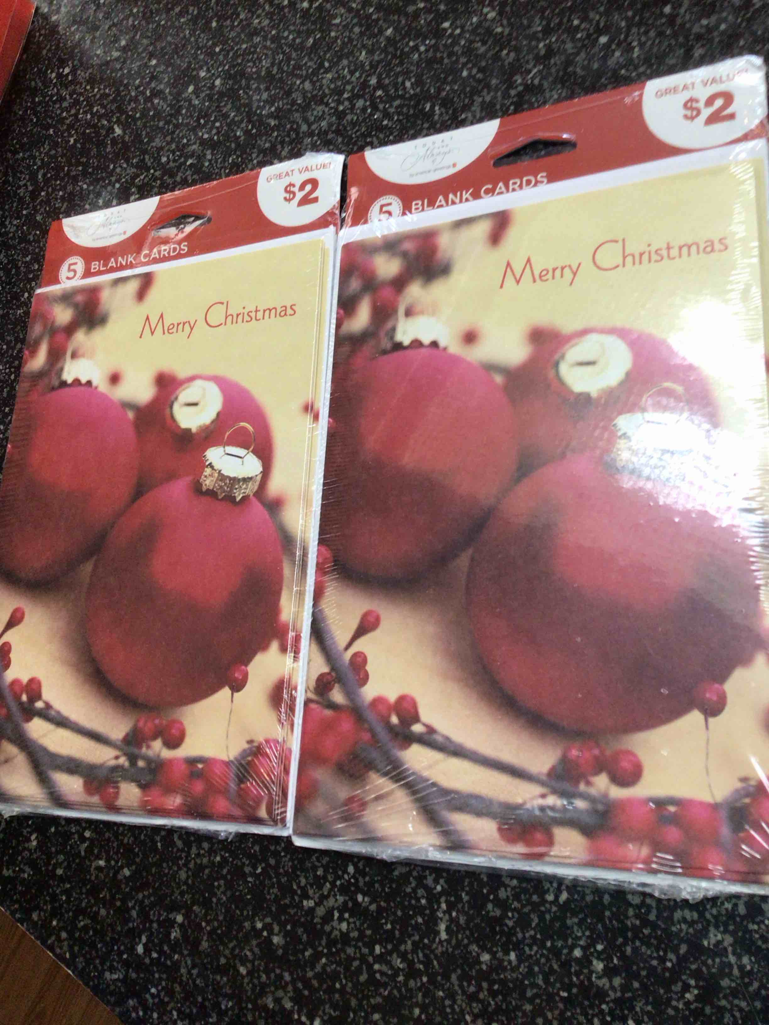 Christmas Cards - 5 count with envelopes 
