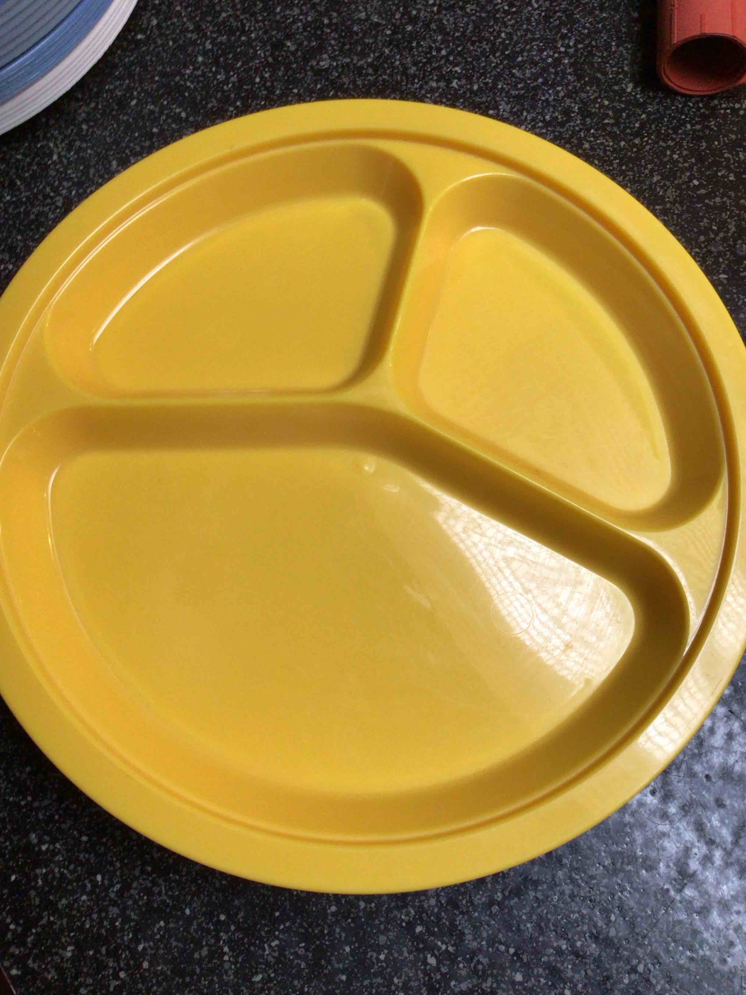 3 Compartment Plates (dishwasher & microwave safe) - 11 count 