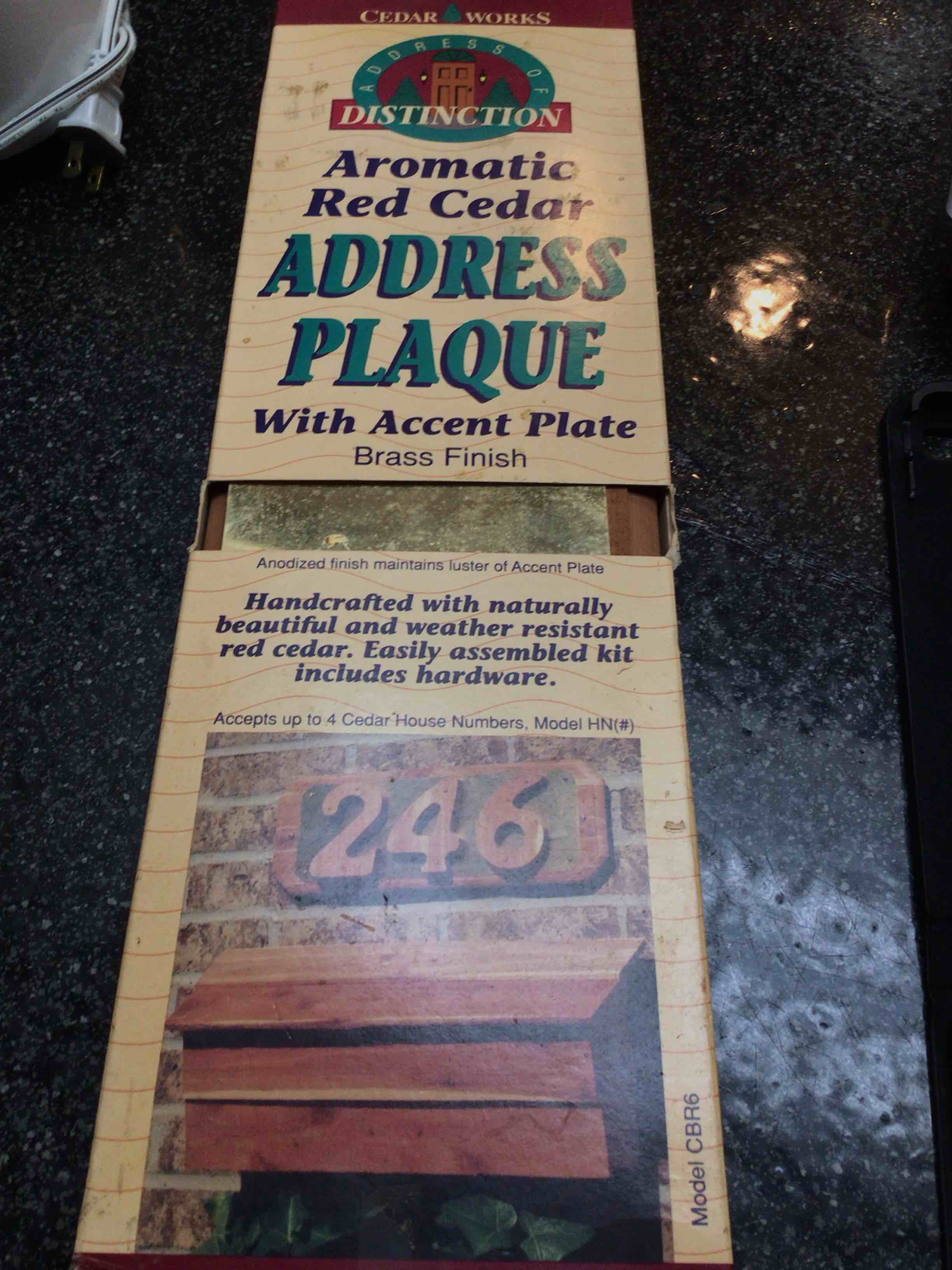 Cedar Works - Address of Distinction - Address Plaque 