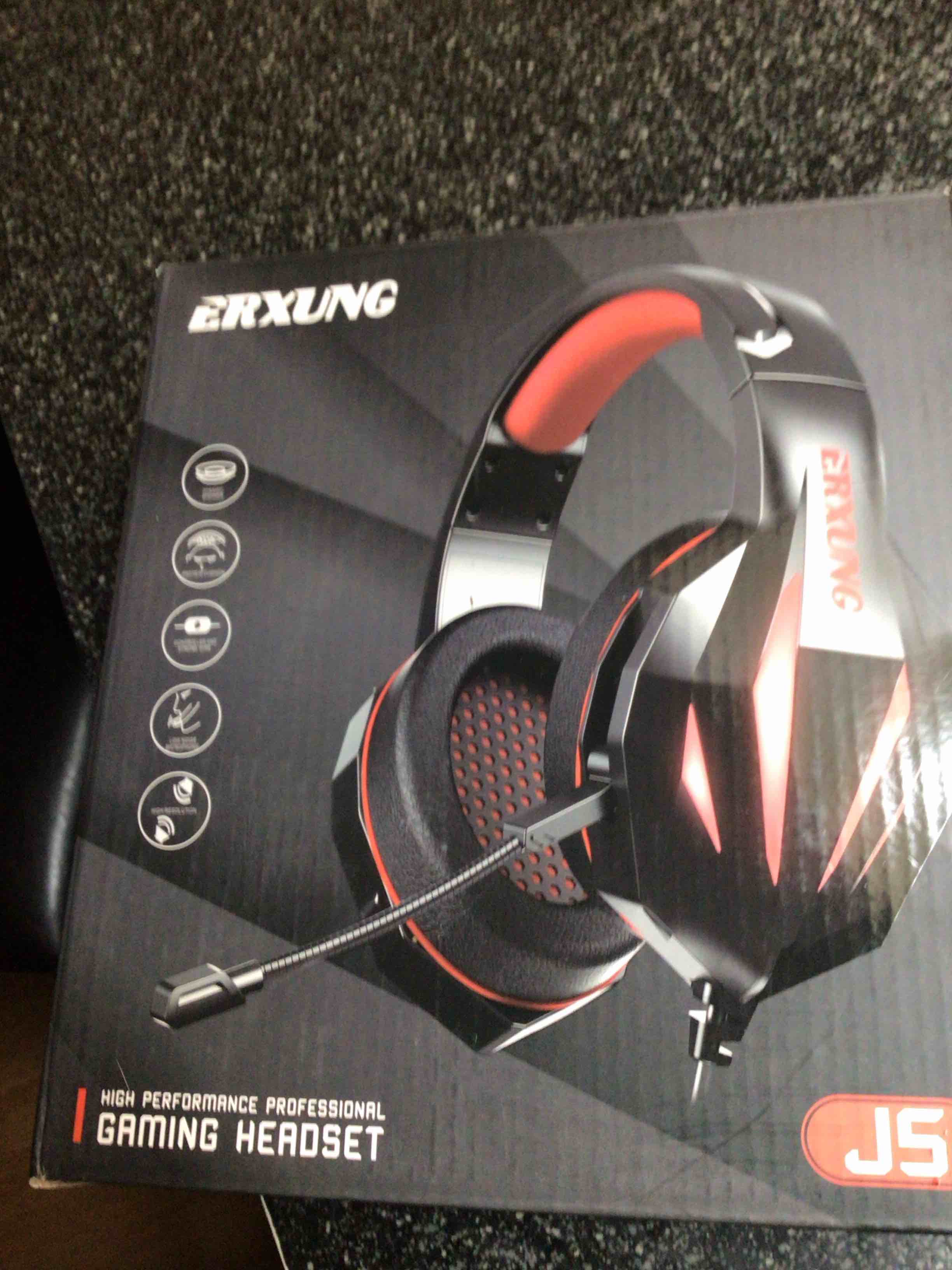 ERXUNG - High Performance Professional Gaming Headset - Red