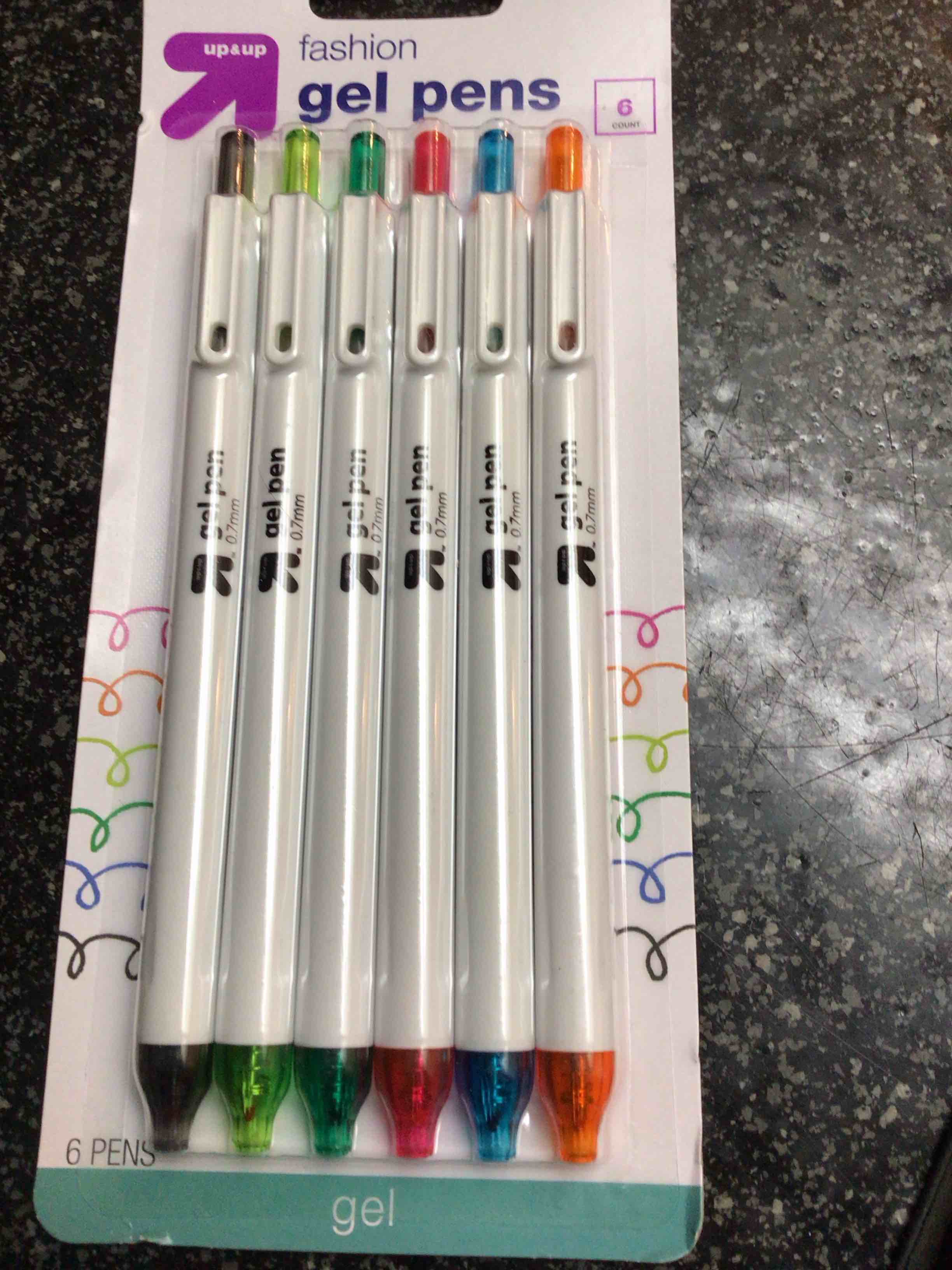 Up & Up - Fashion - Gel Pens - 6 count