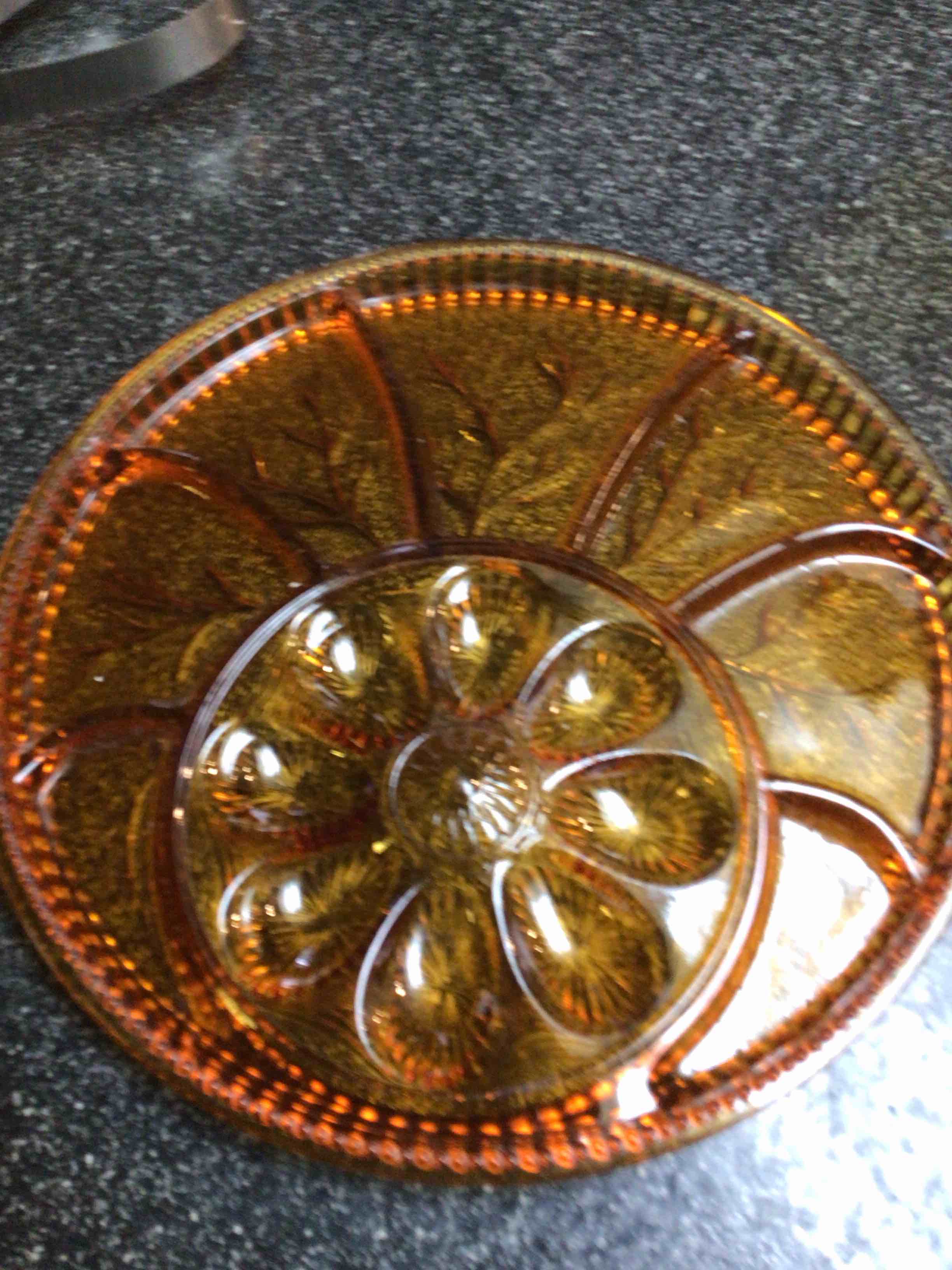 Glass Egg & Veggie Serving Tray 