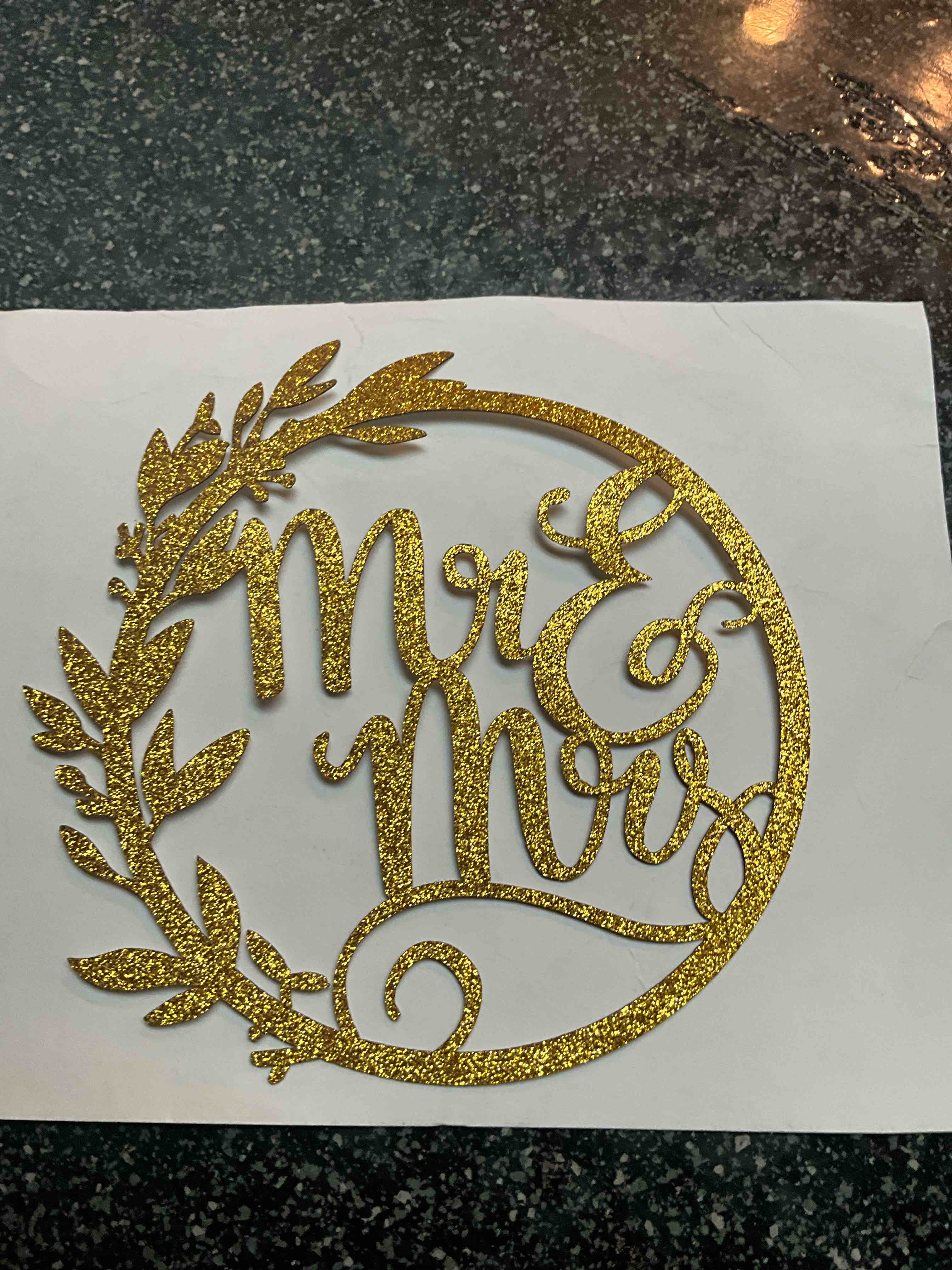 Mr & Mrs Cake Topper/Decoration 