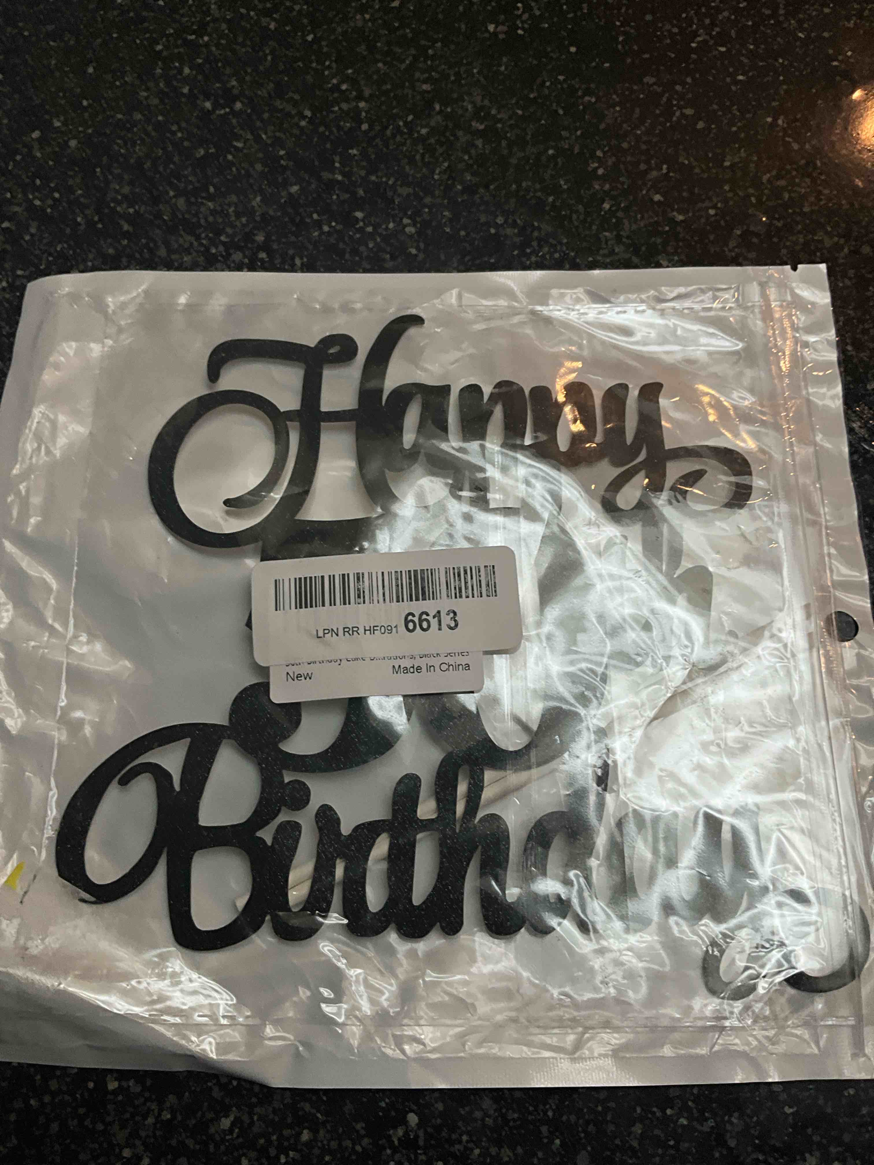 Happy 50th Birthday - Cake Topper/Decoration 