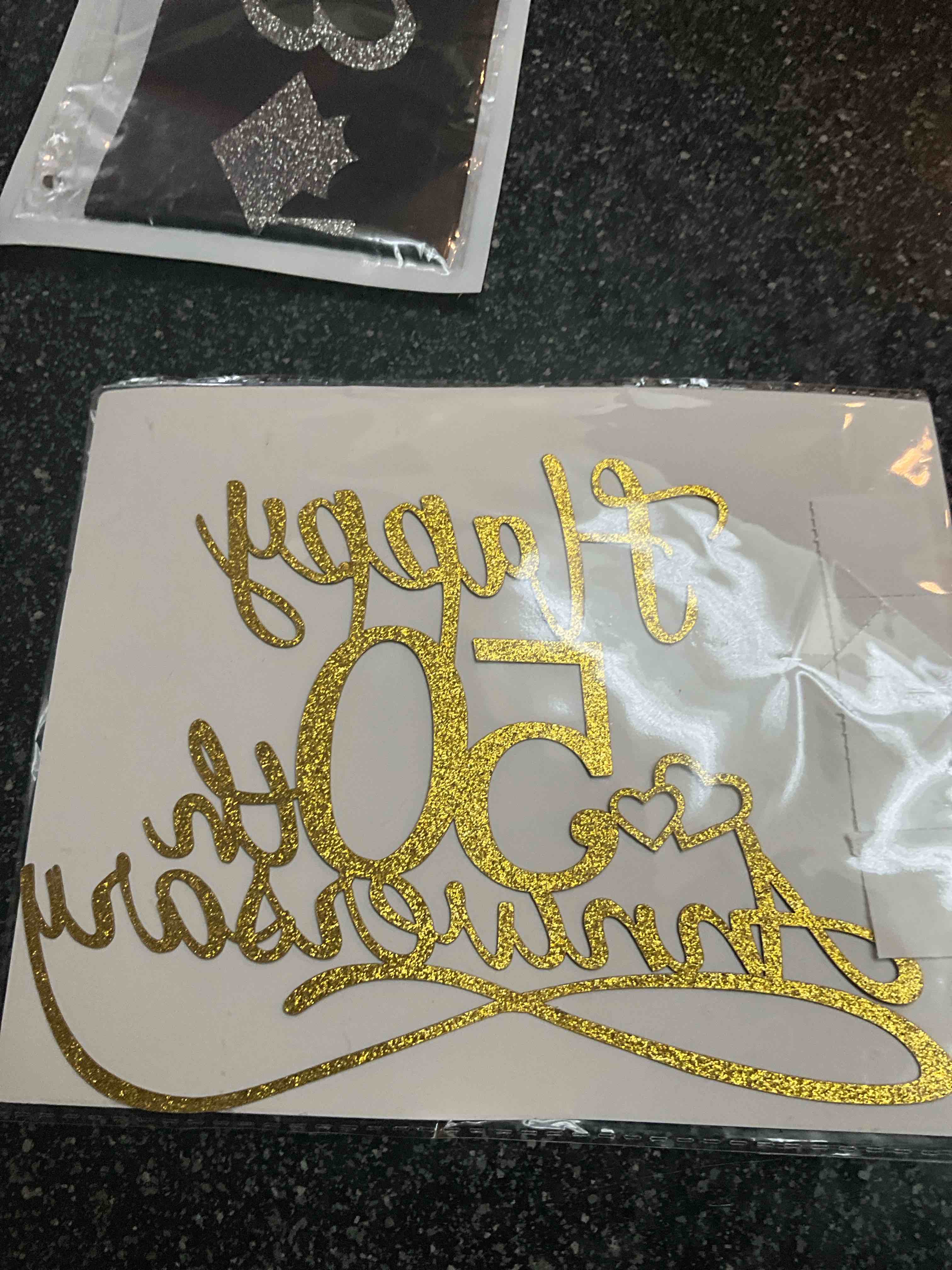 Happy 50th Anniversary - Cake Topper/Decoration 