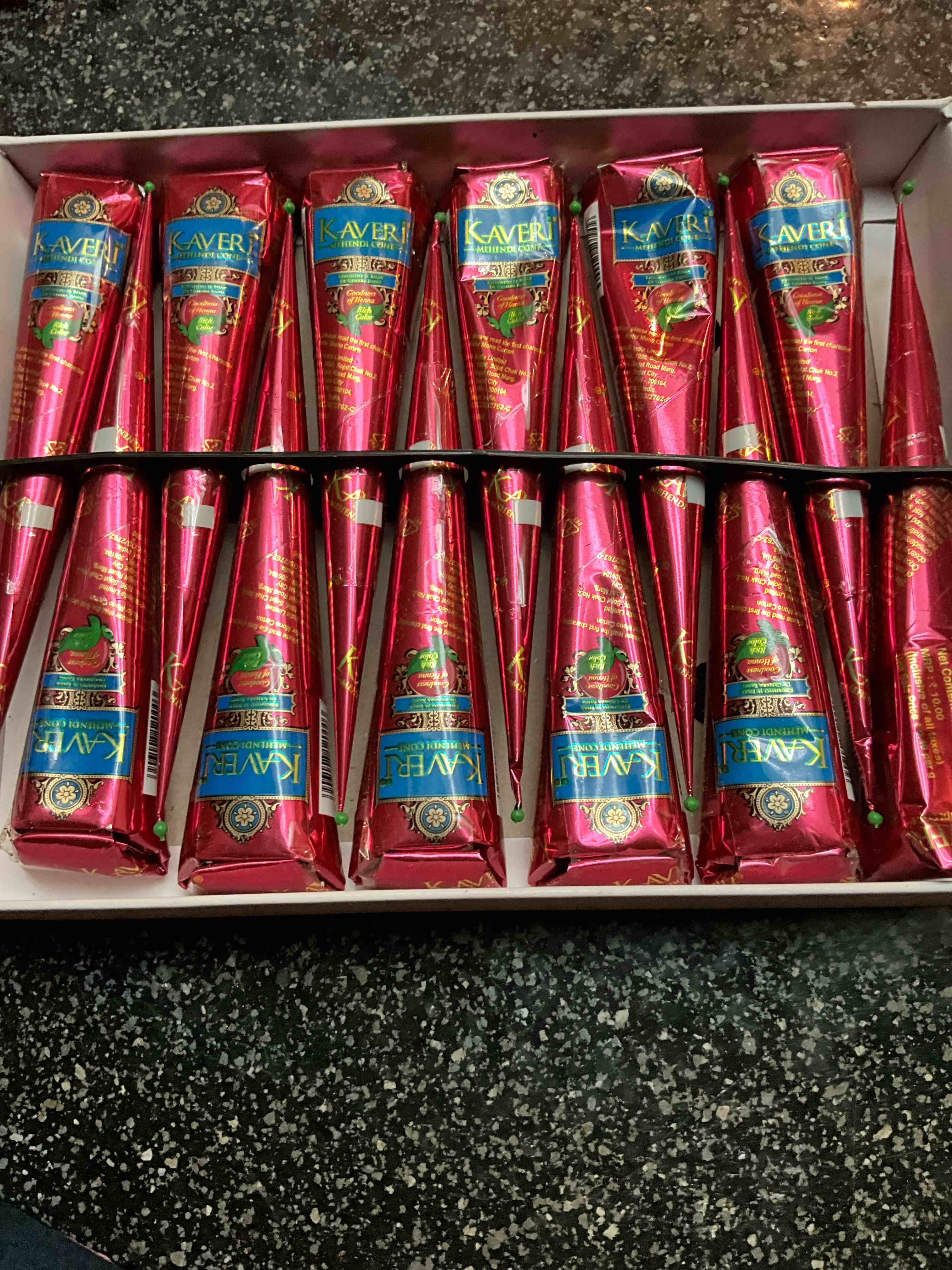12 Pack Cones Natural Ready to Use Henna Paste Hair Color Hair/Body Tattoo Dye Cones