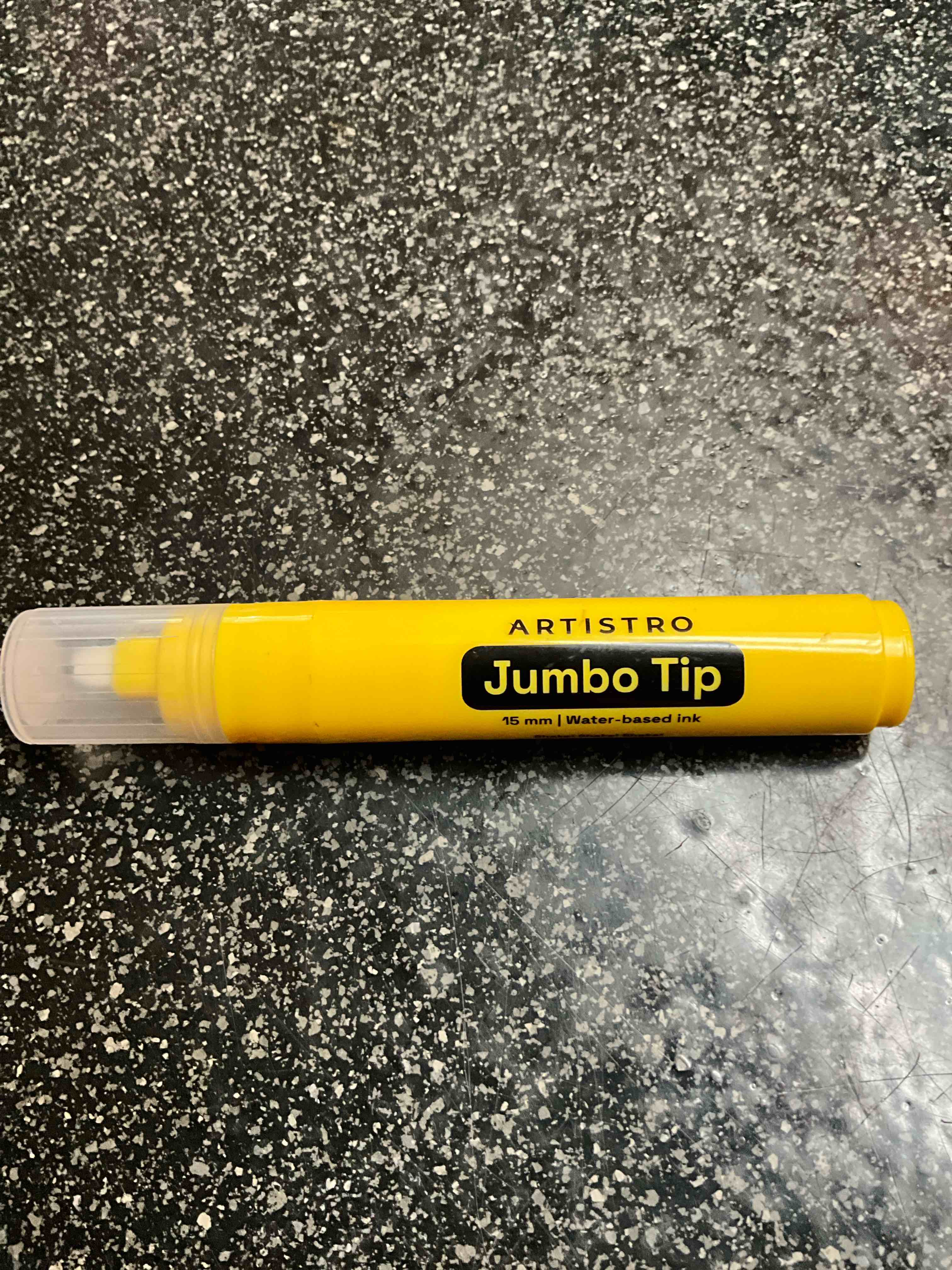 ARTISTRO Yellow Jumbo Marker - 15mm Neon Erasable Window Markers for Cars Chalkboard Blackboard Glass Bistro - Easy to Erase Chalk Pens Ideal for Teachers Kids Business