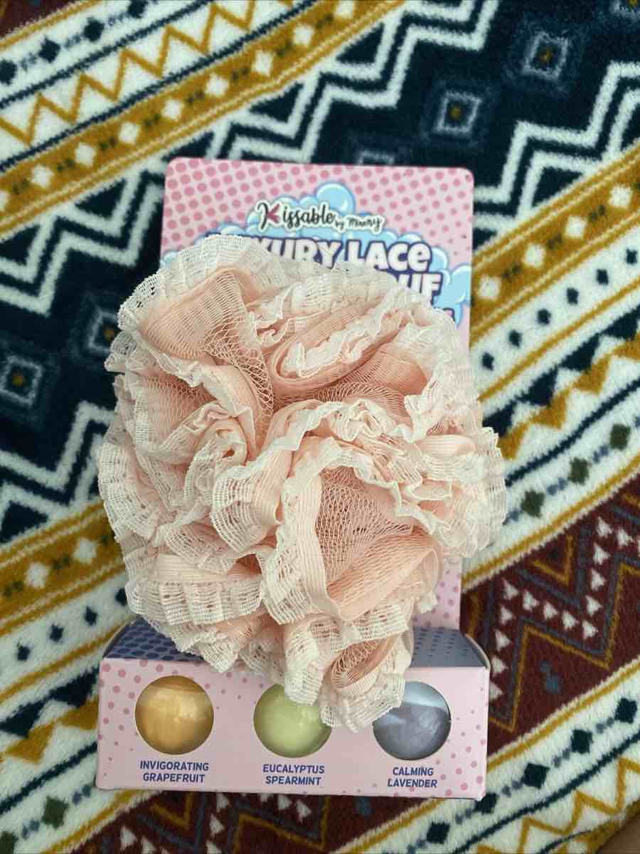Kissable by Minxny - Luxury  Lace Shower Pouf & Aromatherapy Steamers 