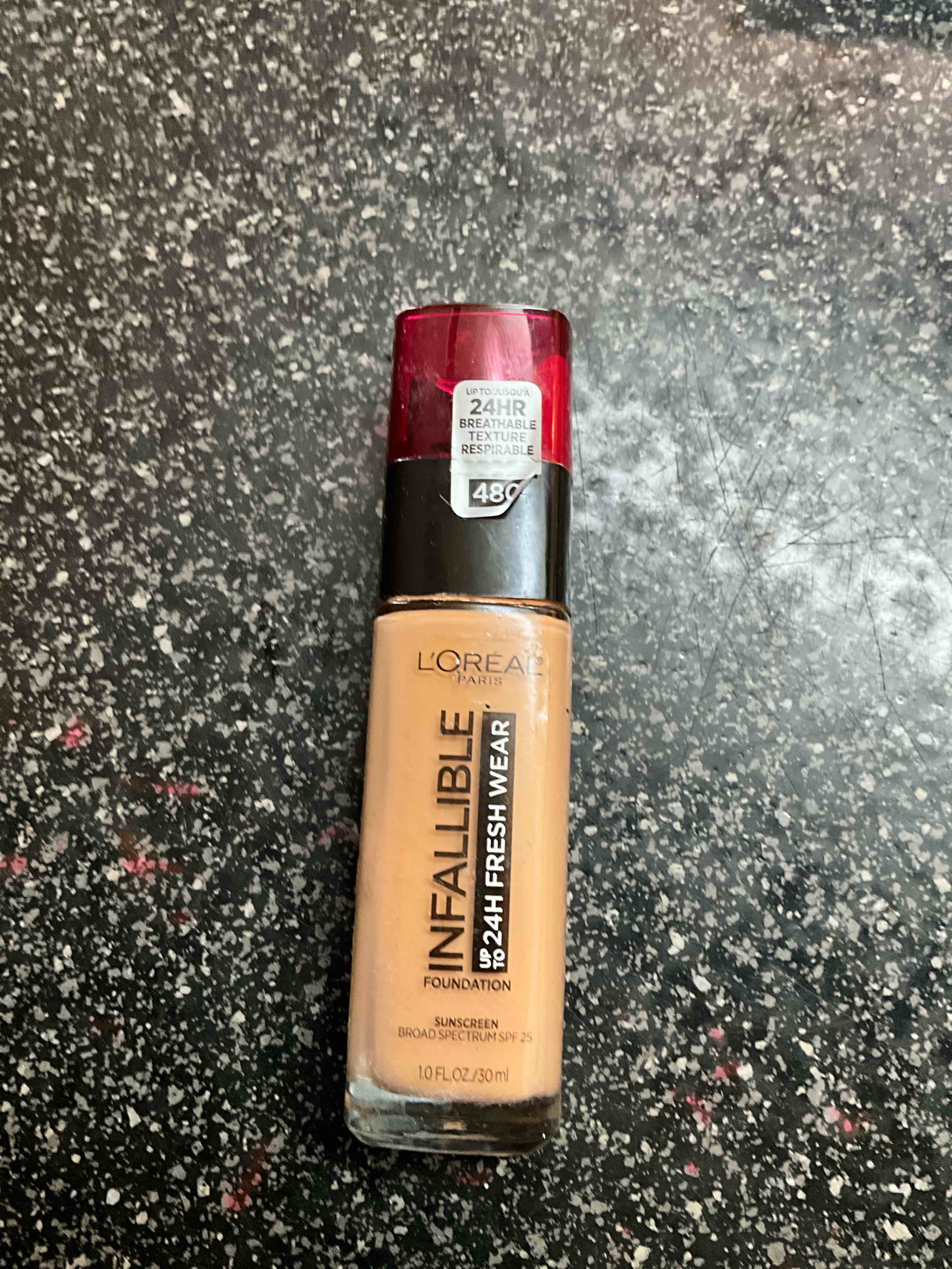 L’Oréal Paris Makeup Infallible Up to 24 Hour Fresh Wear Lightweight Foundation, Radiant Sand, 1 Fl Oz.