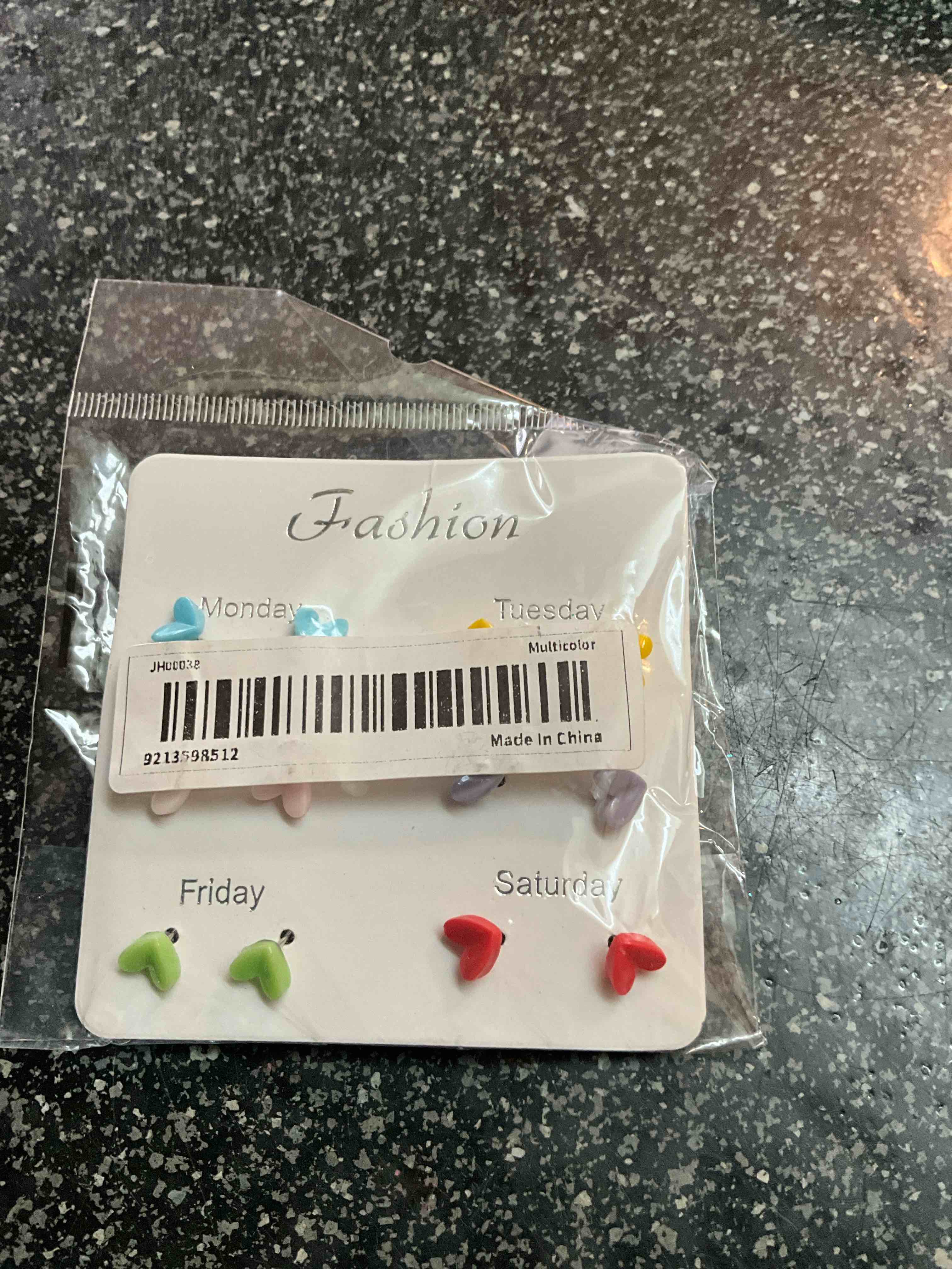 Mini Heart Earrings - 6 pairs 