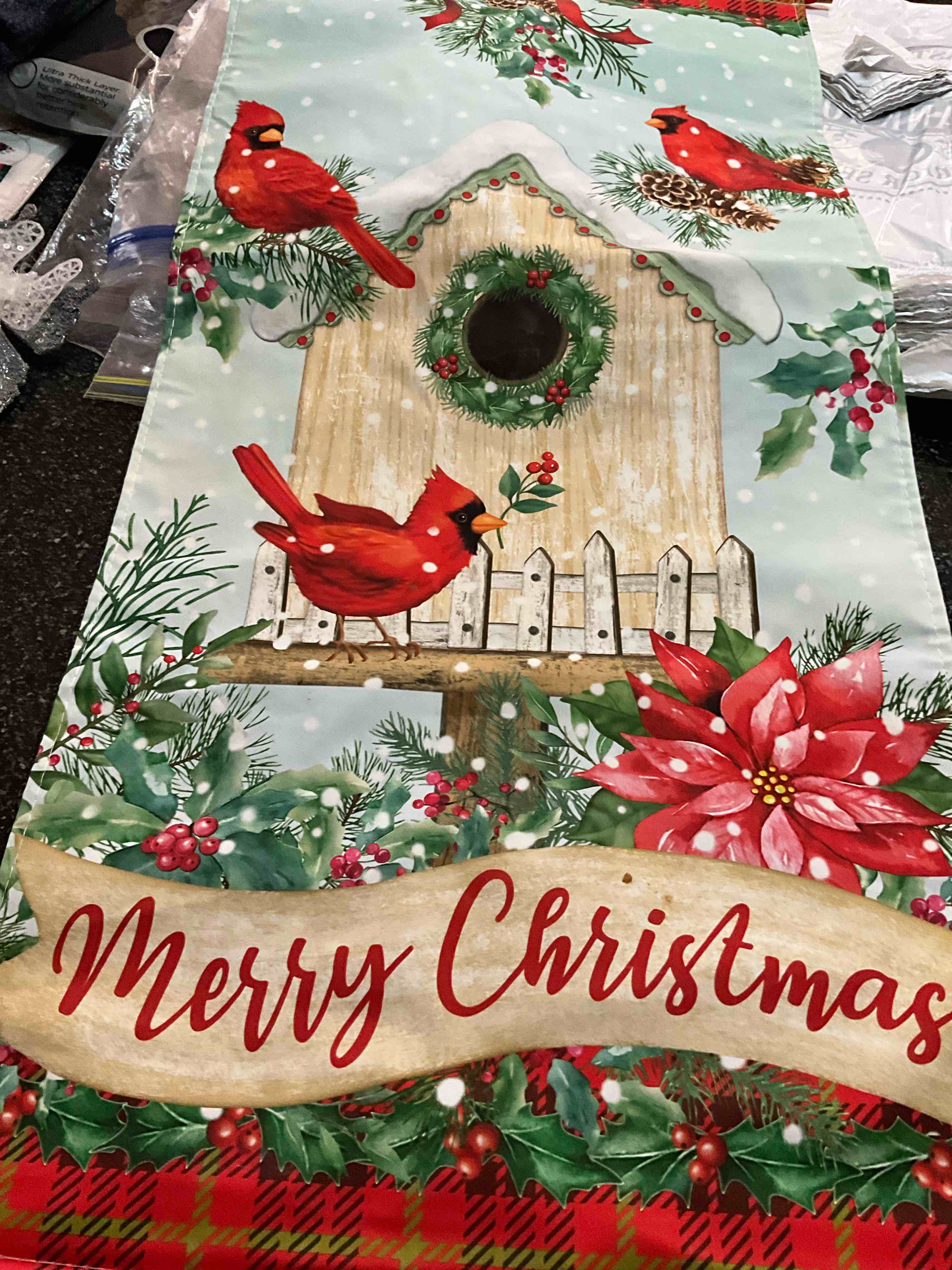 Merry Christmas Hanging Banner (indoor/outdoor)