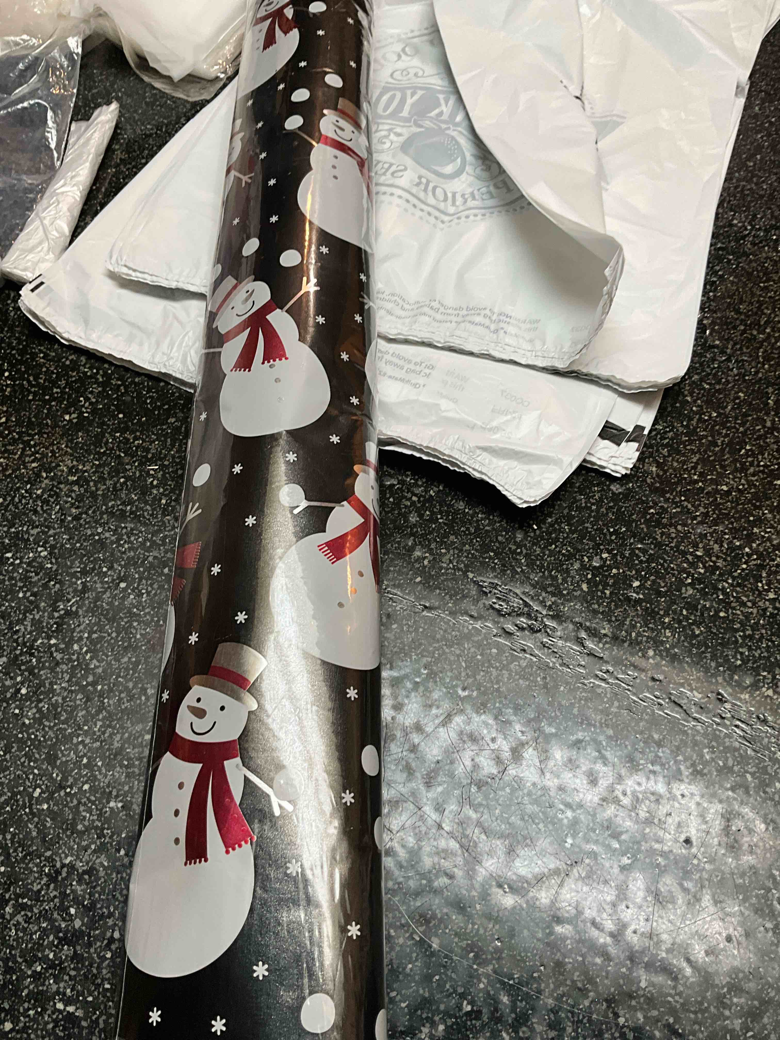 Snowman Foil Gift Wrap 