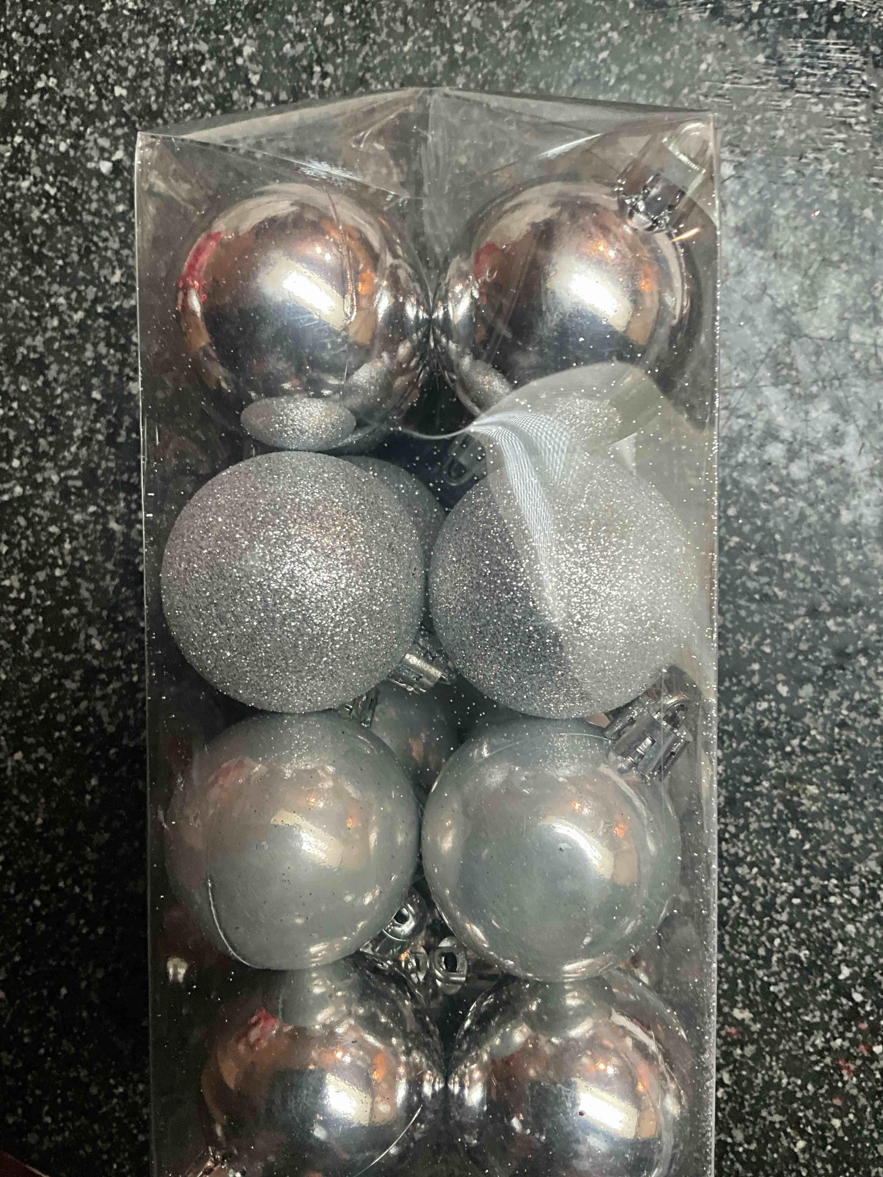 Ornaments - Shatter Proof - 16 count - Silver  