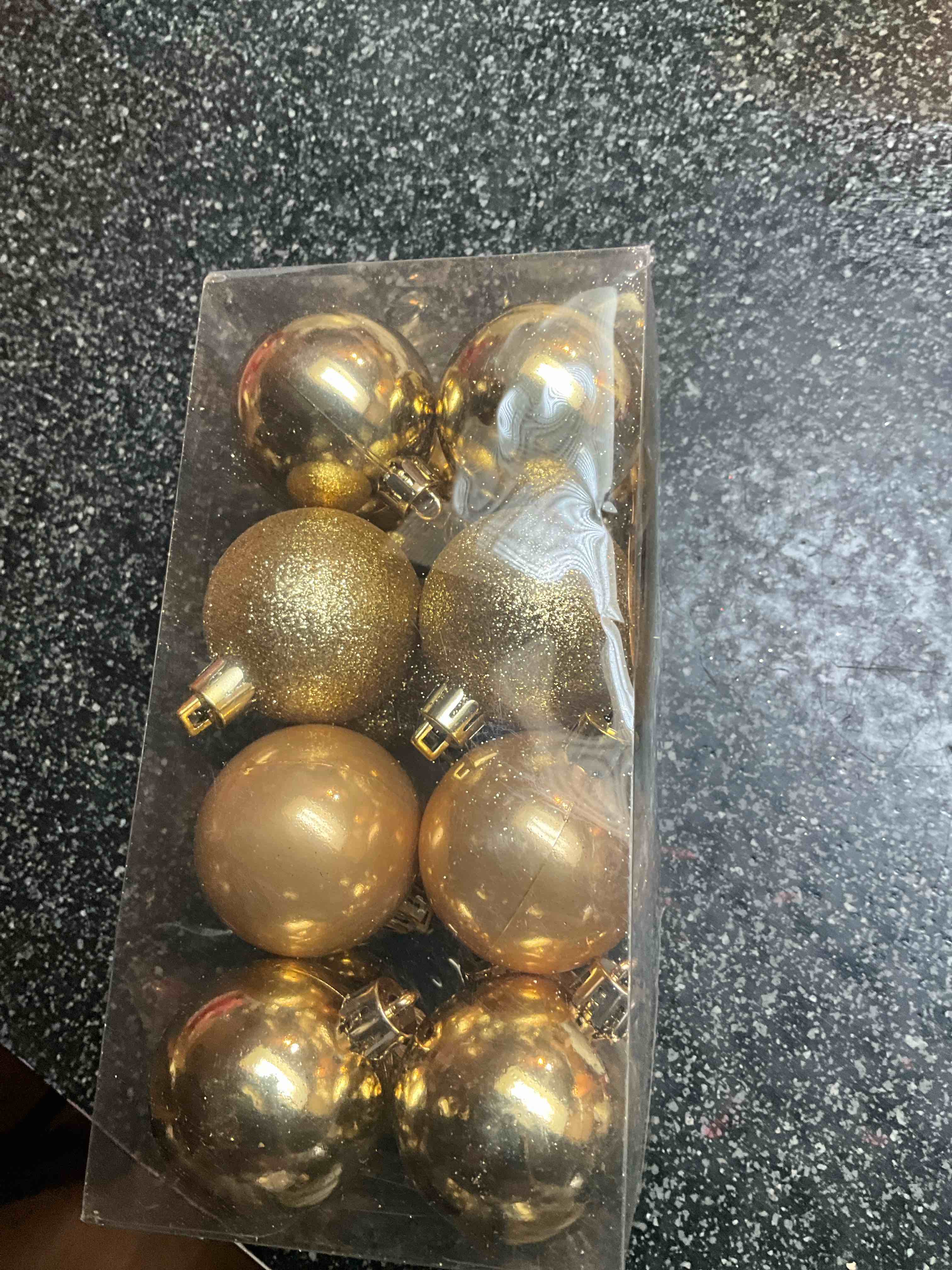 Ornaments - Shatter Proof - 16 count - Gold    
