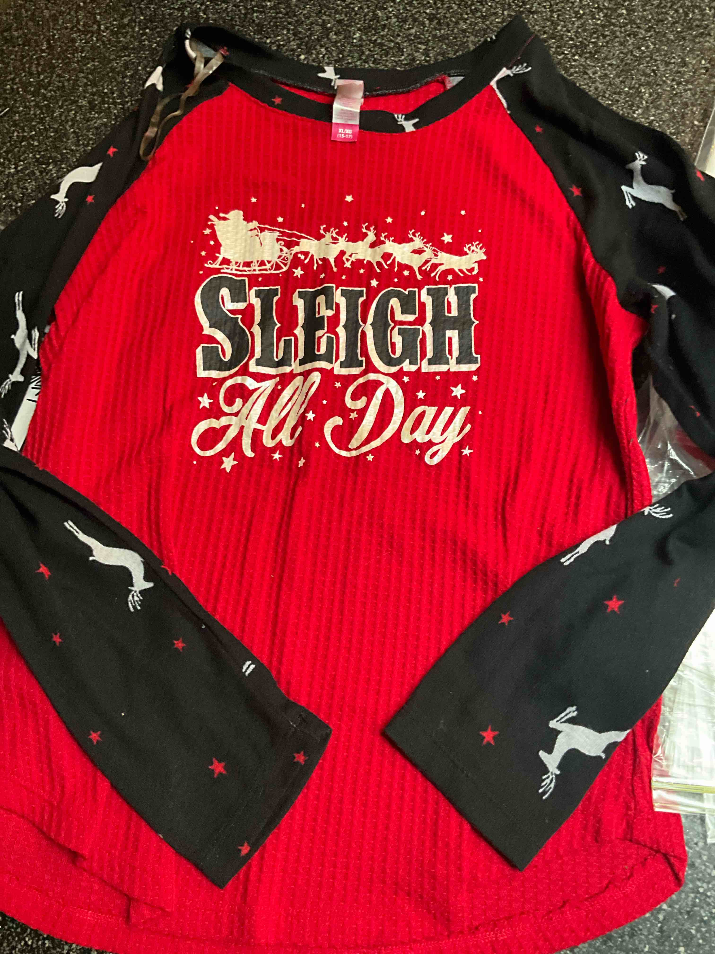 Ladies - NO/BO - Long Sleeve - Christmas Shirt - size - XL/15-17