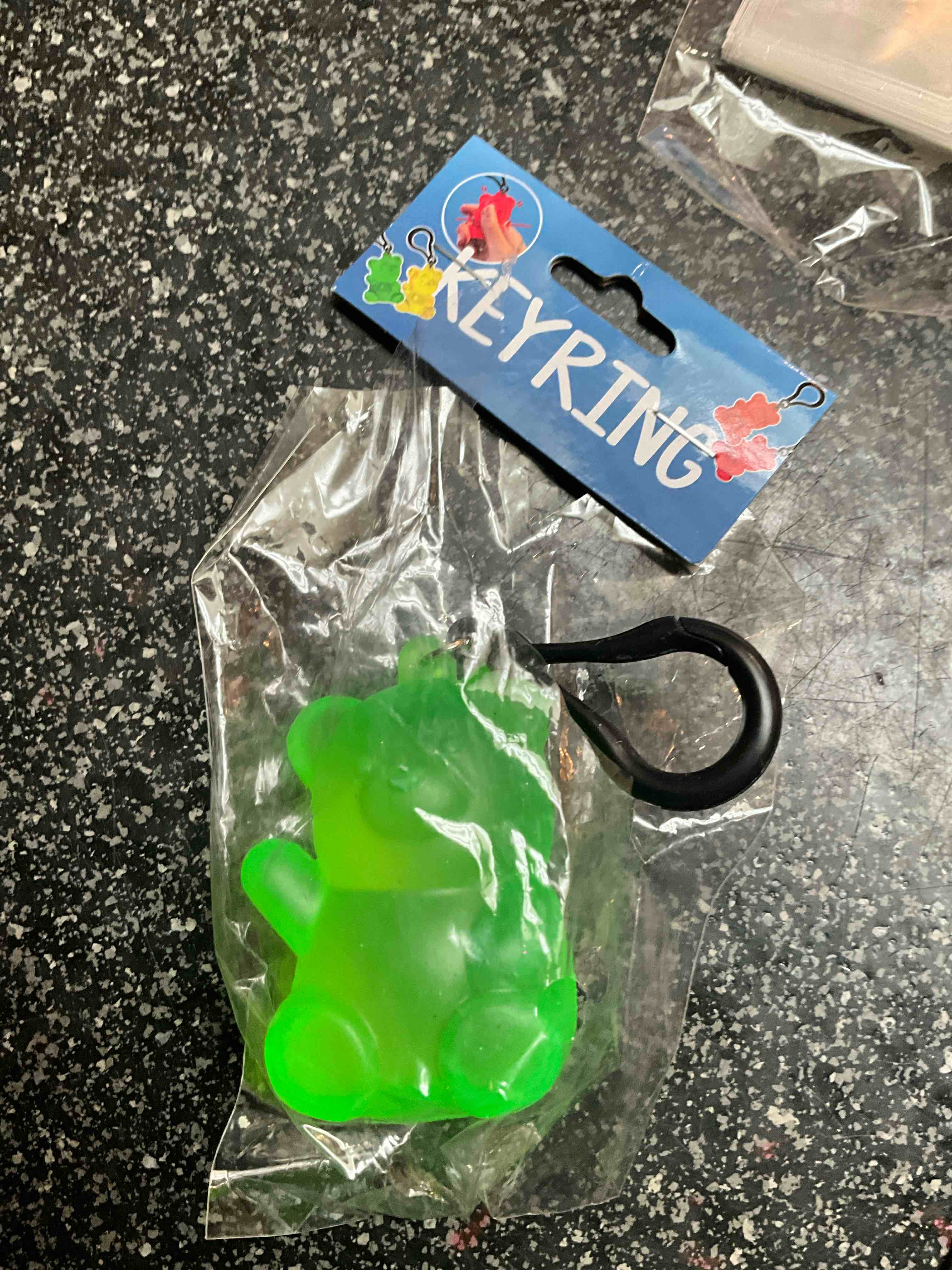 Green Gummy Bear Keyring