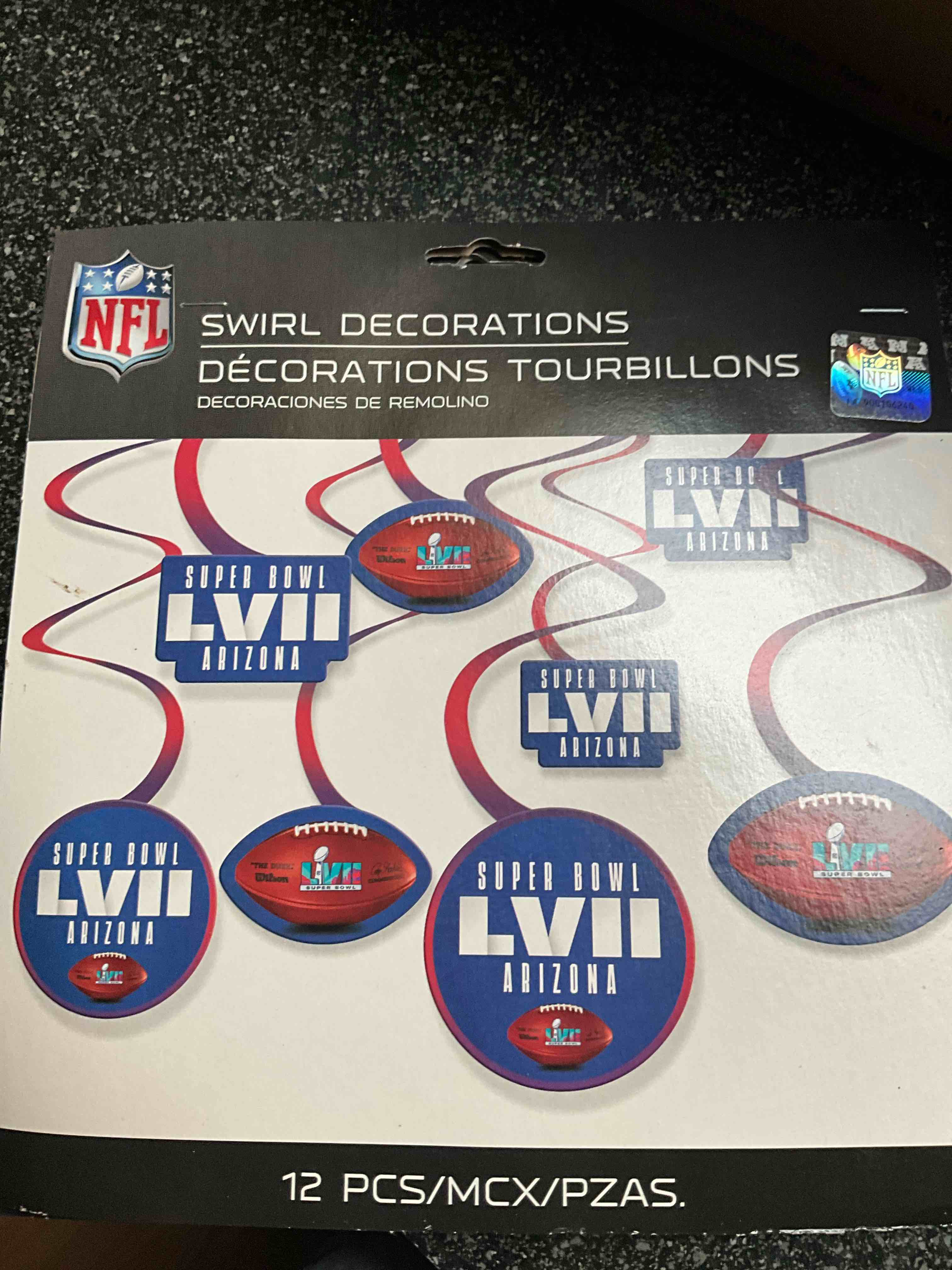 Super Bowl Football Decorations - 12 pcs