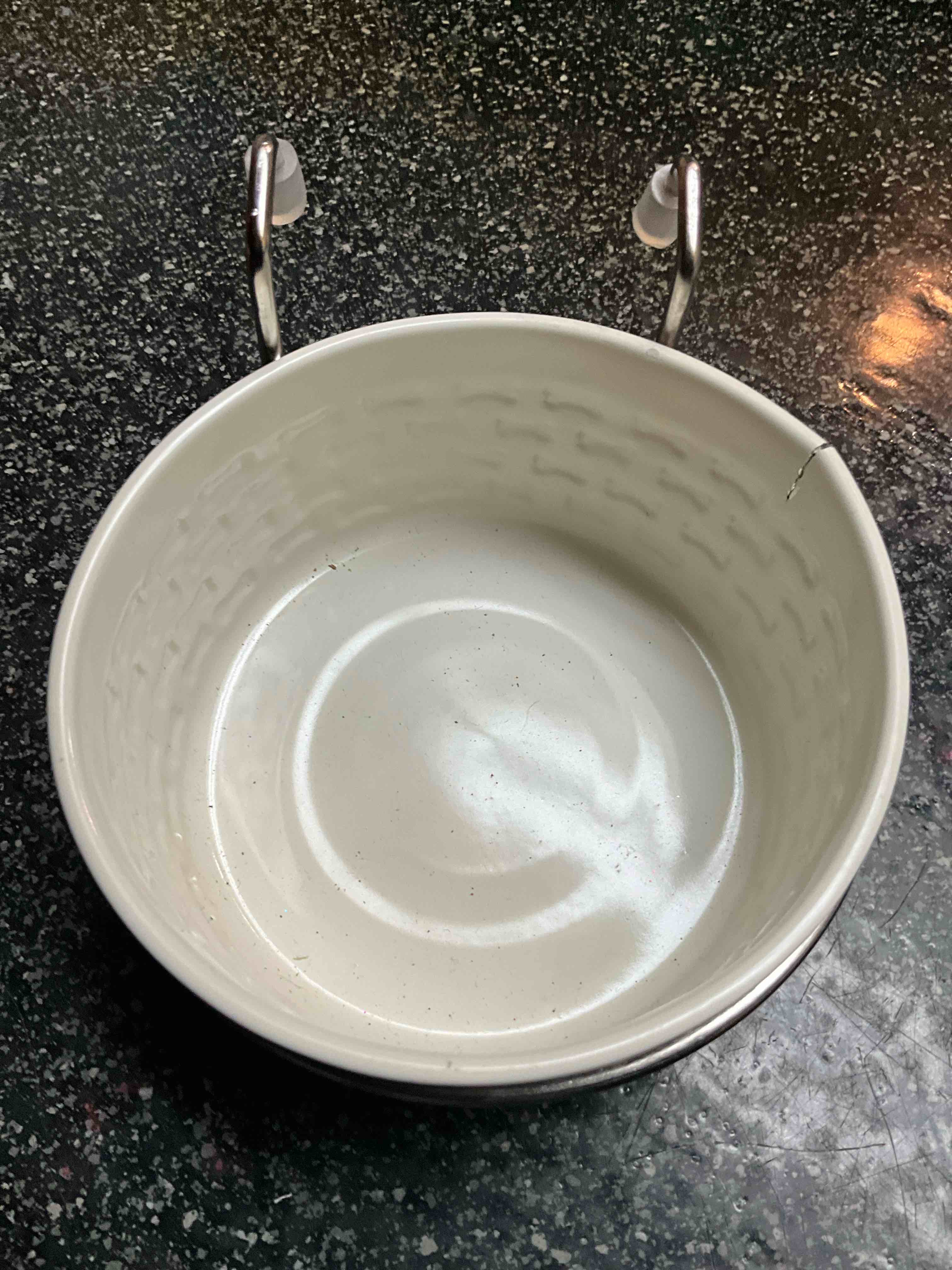 Metal Hook & Bowl 
