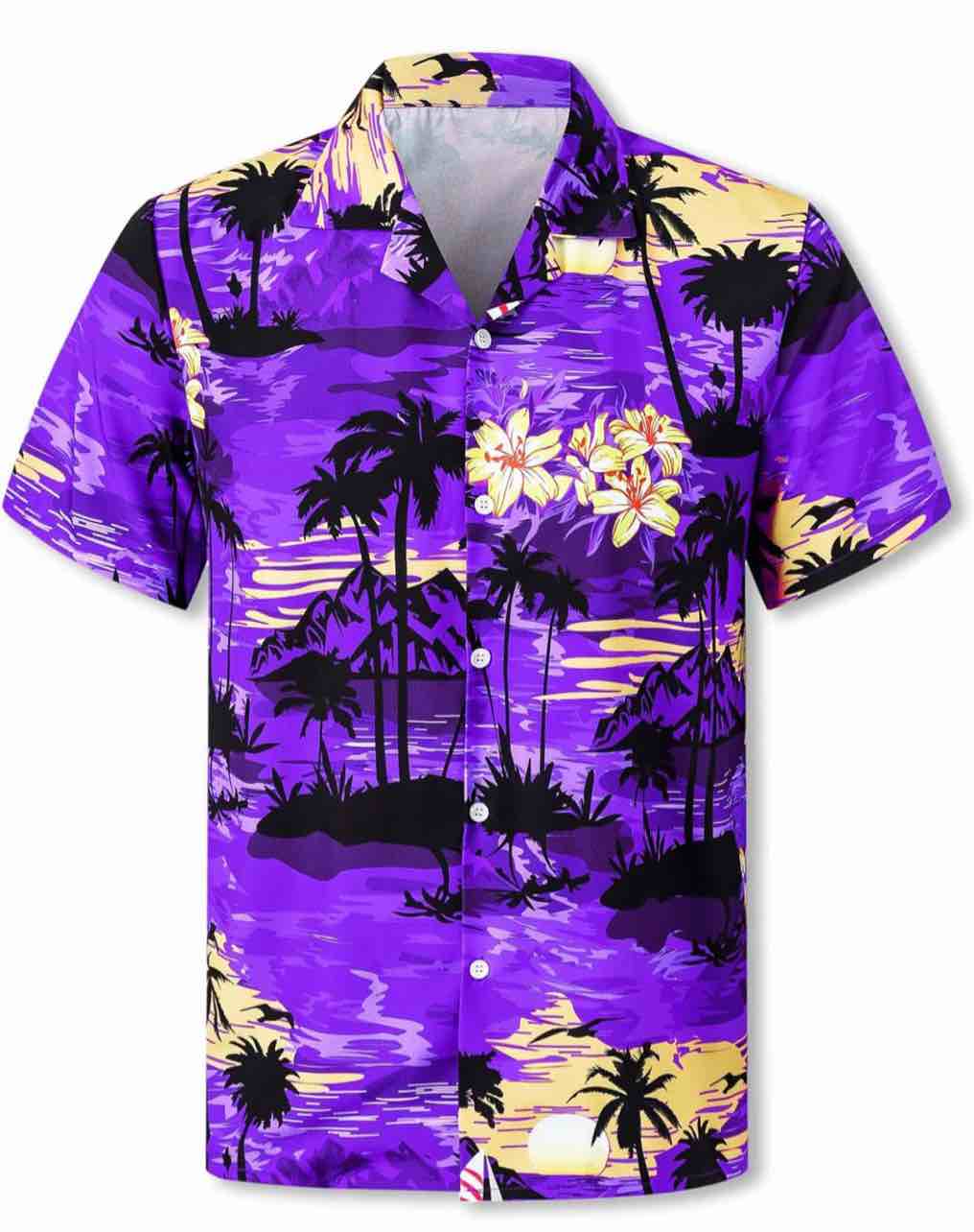 Men's & Boys Hawaiian Shirt Short Sleeve Cuban Collar Tropical Holiday Summer Beach Shirts