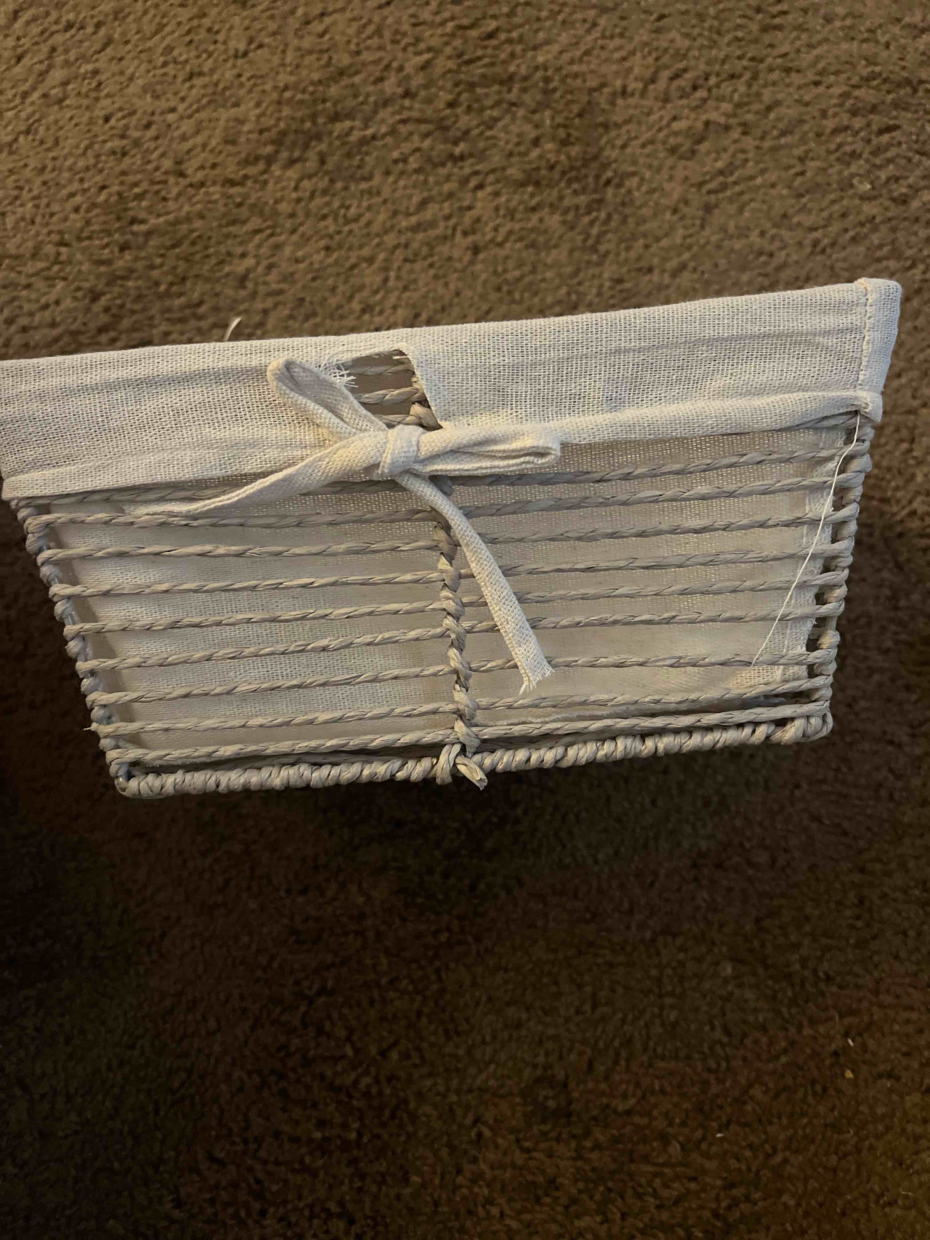 Wicker Storage Basket, Hand-Woven Paper Rope Wicker Baskets