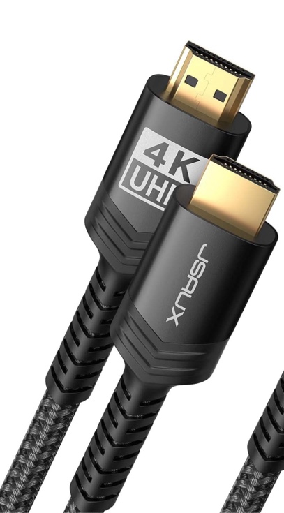 4K HDMI Cable 2 Pack 6ft, 18Gbps High Speed HDMI 2.0 Braided Cord, 4K 60Hz HDR, 2K 1440P 144Hz, 1080p, HDCP 2.2, 3D, ARC, E