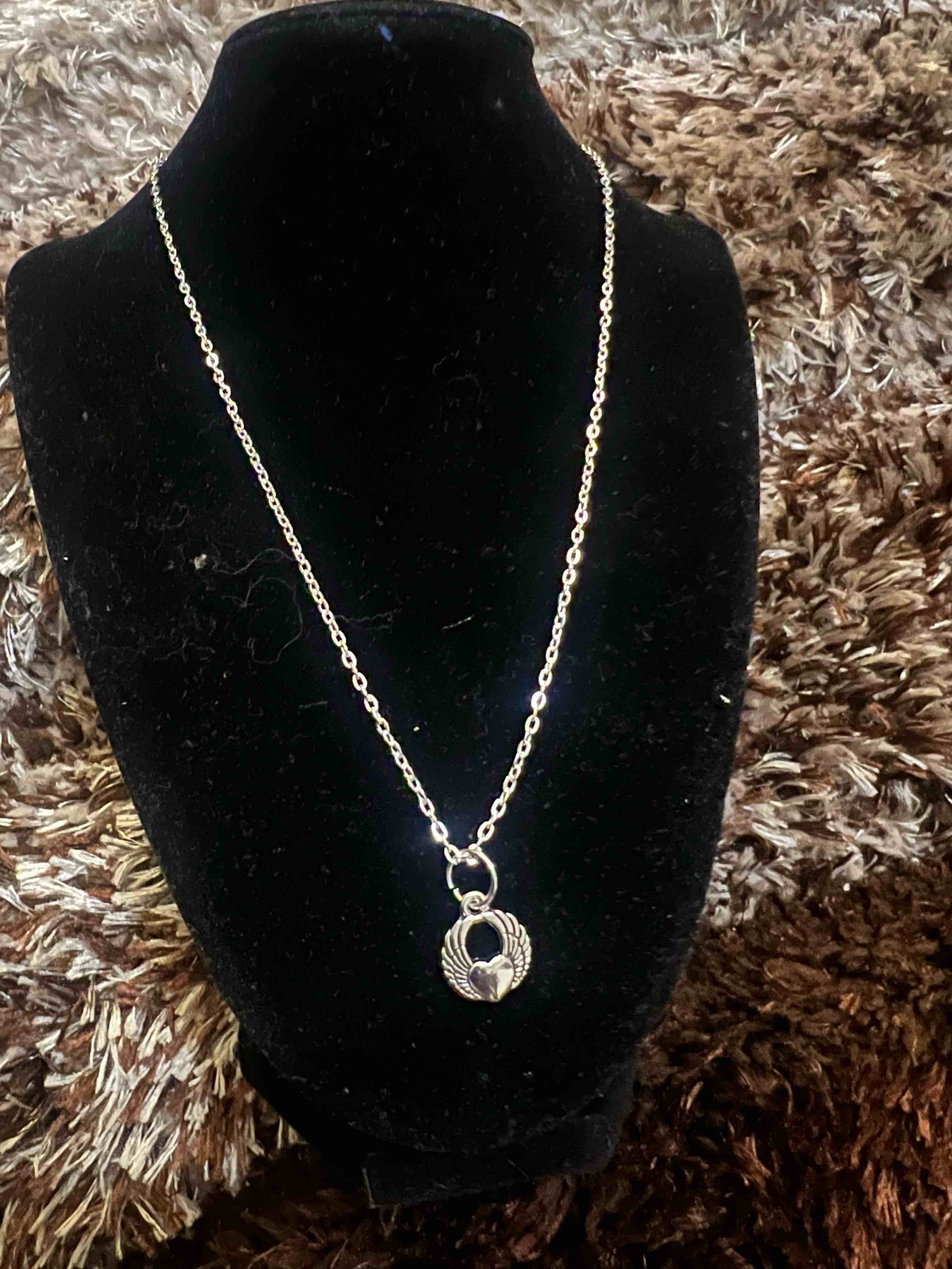 Beautiful 925 Silver Plated Sapphire Necklace  