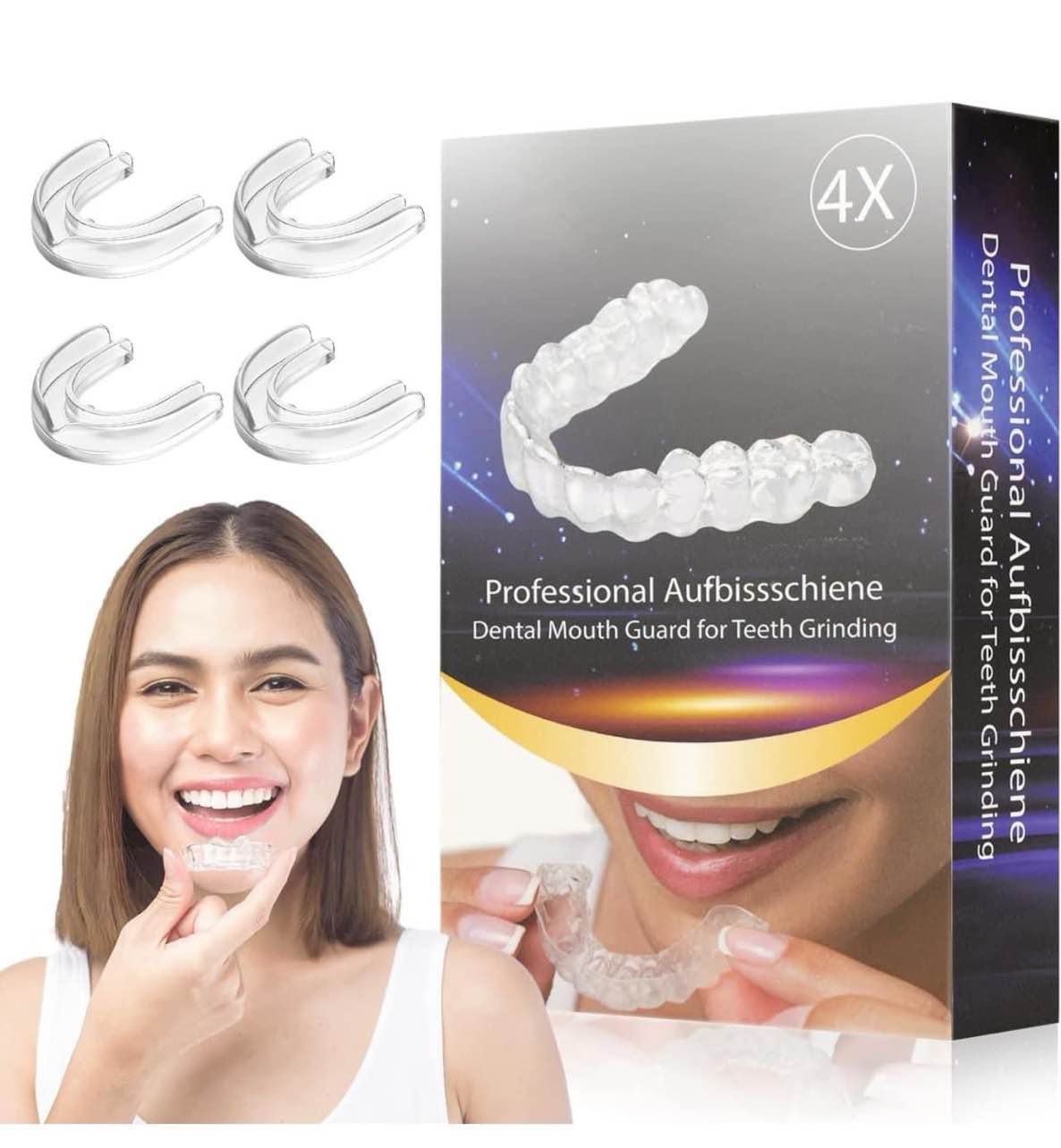 Mouth Guard for Grinding Teeth, Mouth Guard for Sleeping at Night, Reusable Mouth Guards for Clenching Teeth at Night