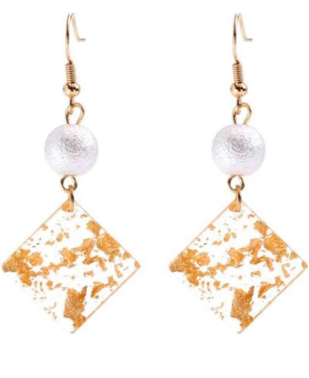 Gorgeous 925 Silver 18K Gold Plated Earrings 