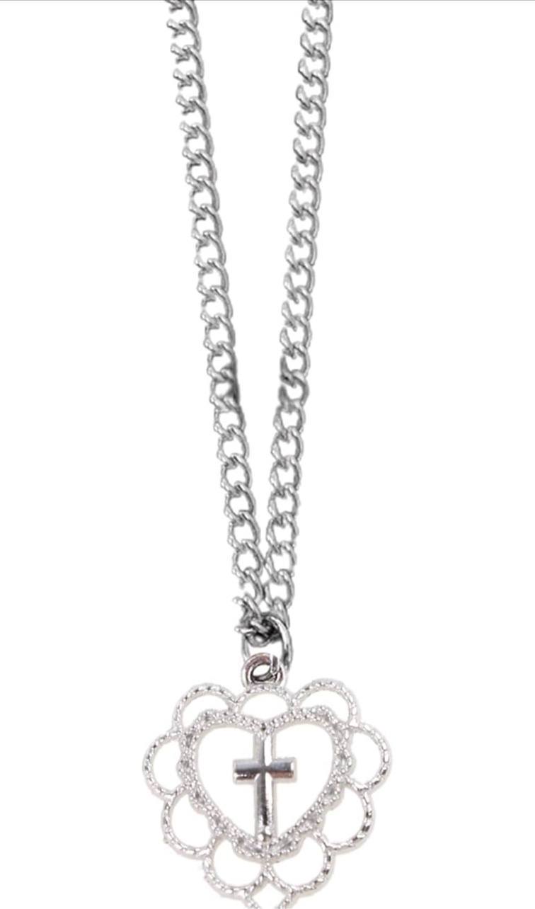 Beautiful 925 Silver Plated Heart Necklace 