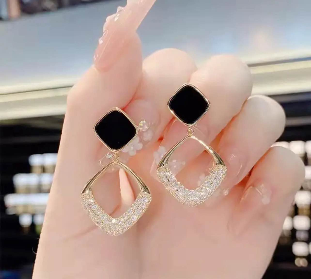 Gorgeous 925 Silver 18K Gold Plated Earrings 