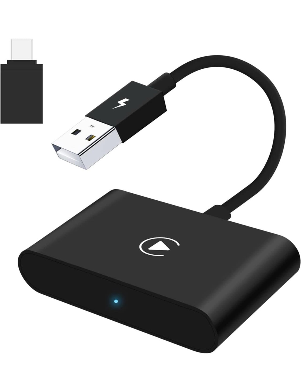 Wireless Carplay Adapter 2024 Upgrade Apple Carplay Wireless Adapter Convert Wired to Wireless CarPlay Dongle Plug & Play Fit for Cars with Factory CarPlay Function