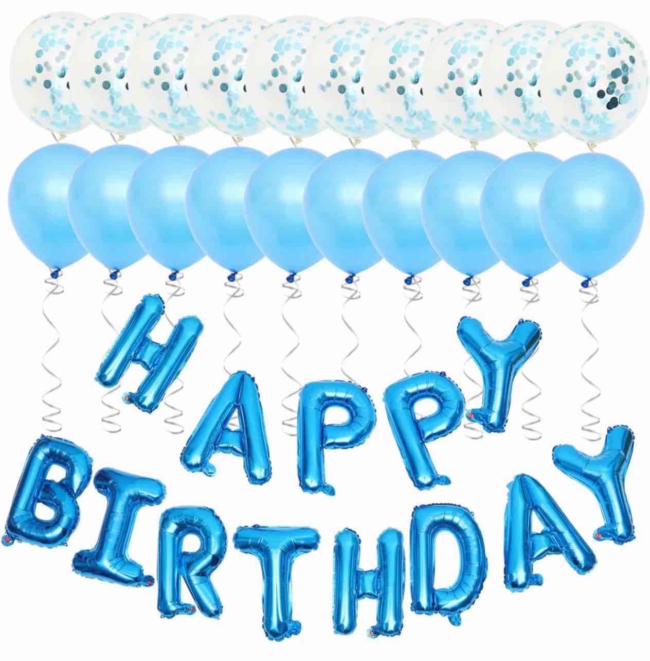 happy birthday balloon set