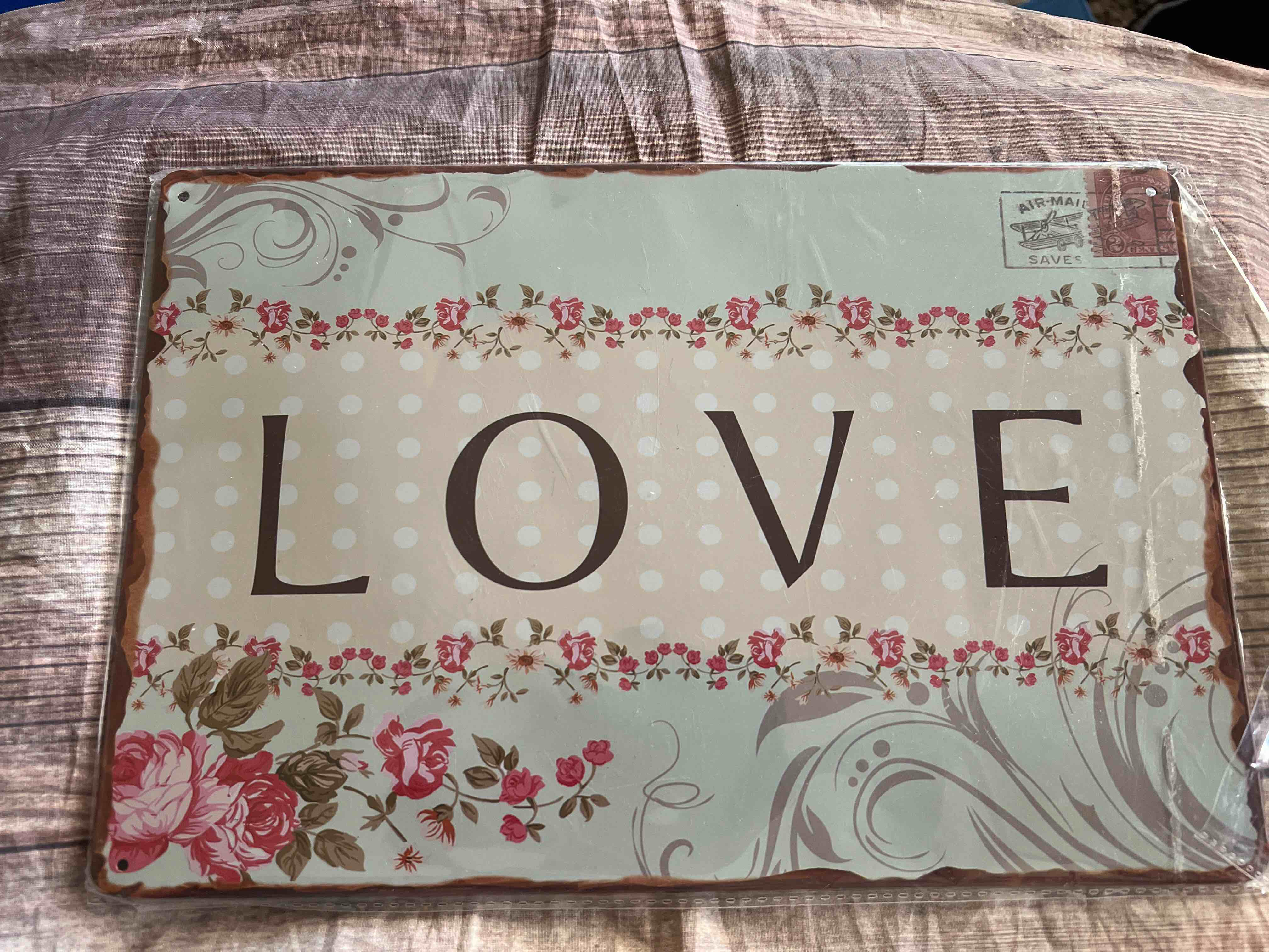 Metal wall sign